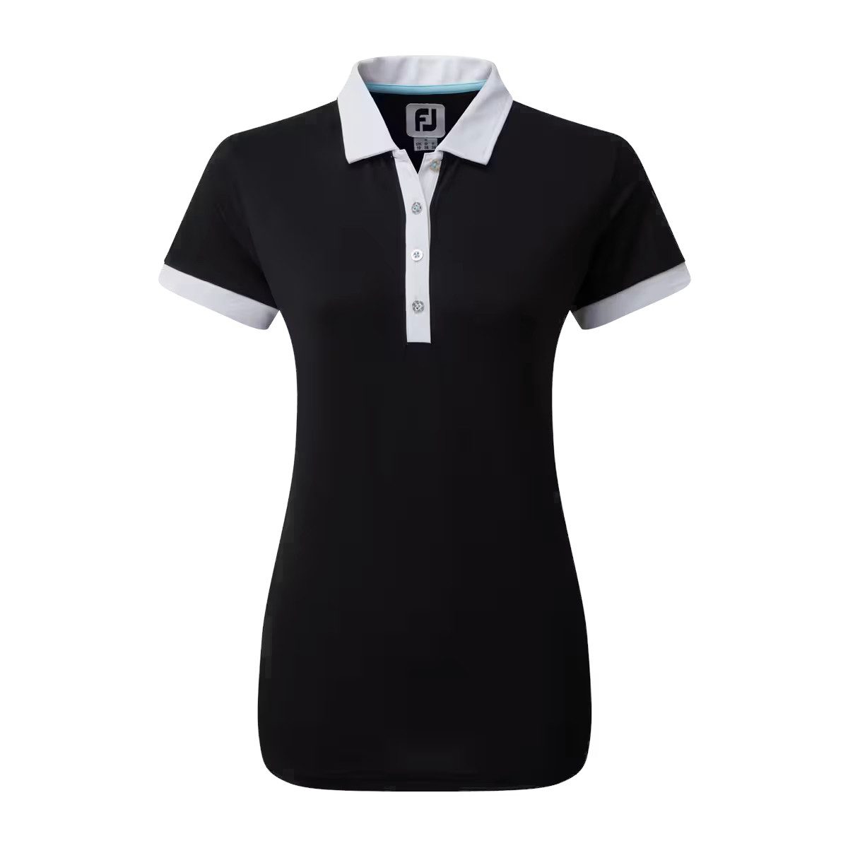 FOOTJOY Poloshirt FootJoy Golfpolo Color Block Pique Schwarz Damen EU XS