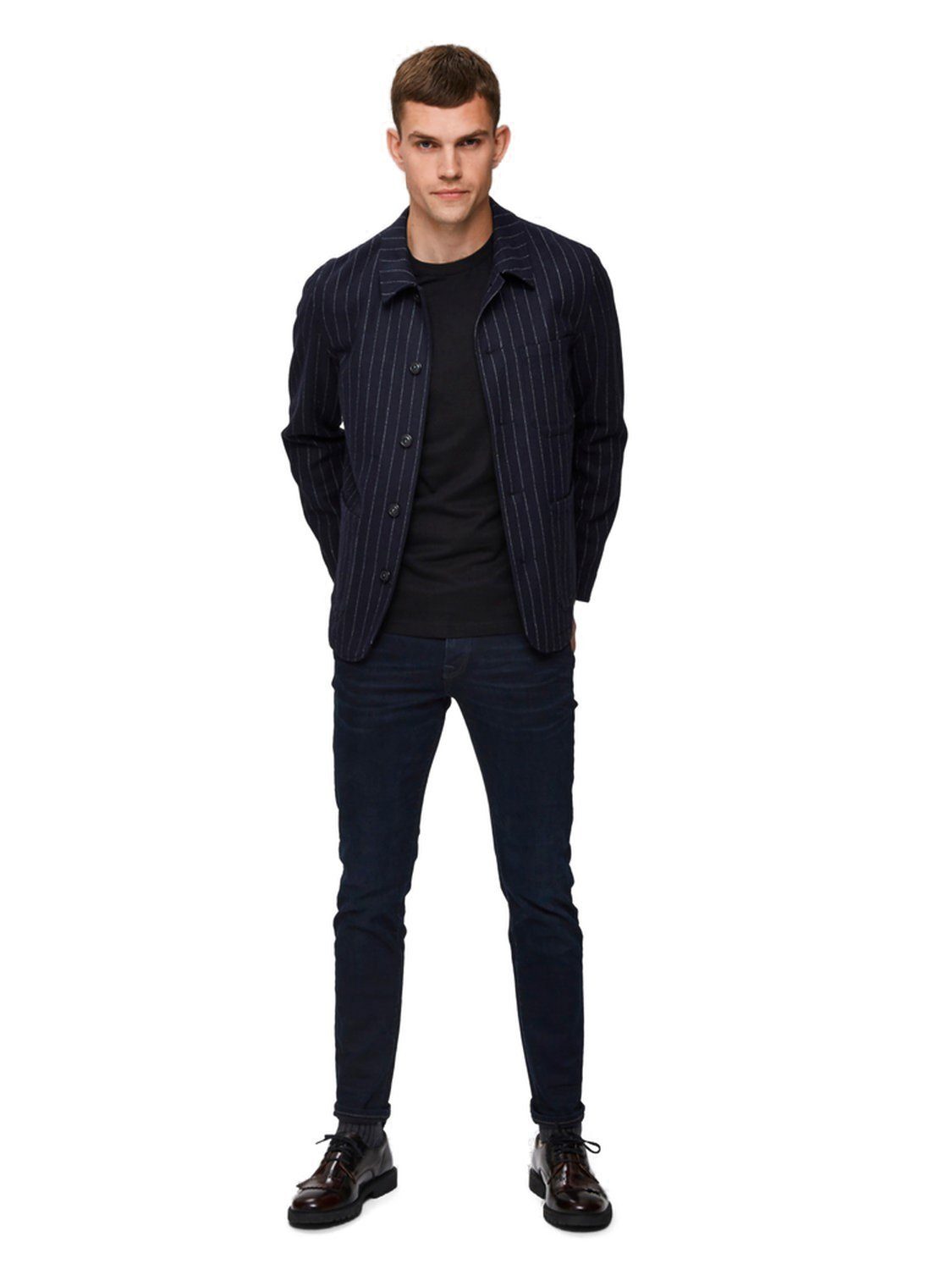 SELECTED LEON Slim-fit-Jeans Jeanshose Stretch HOMME mit SLIM