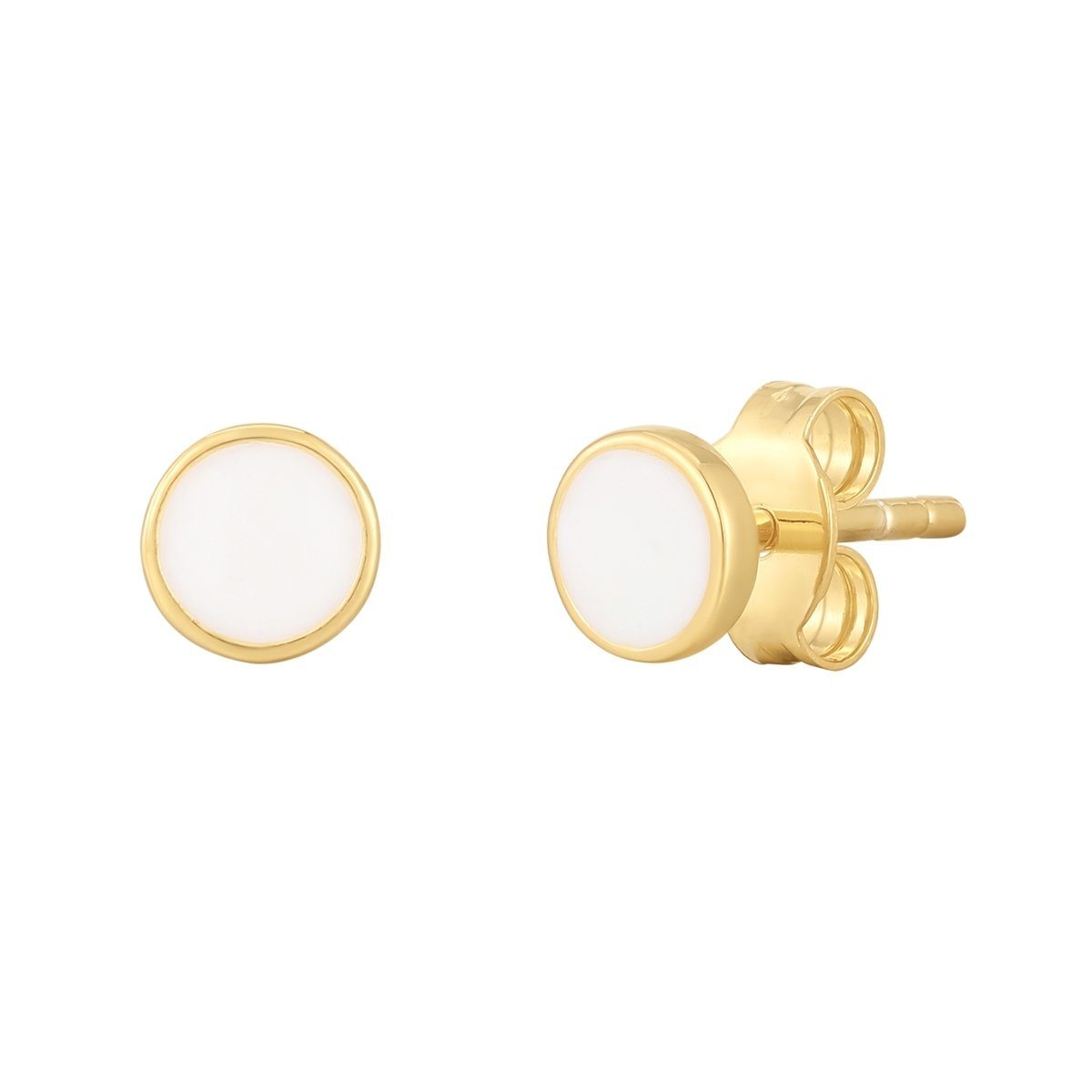 Paar Ohrstecker Kreis gelbgold