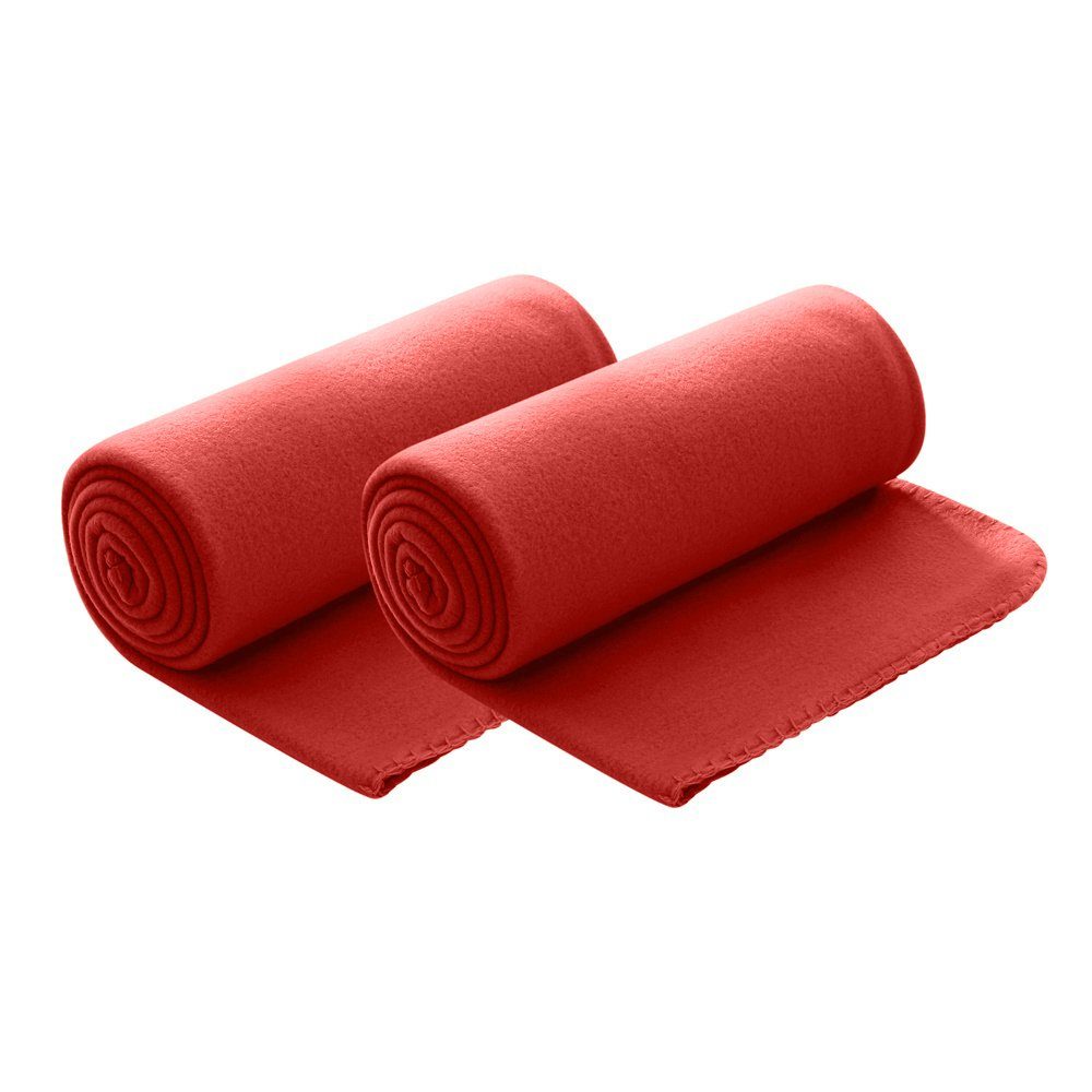 Wohndecke Polar-Fleece, wometo, OEKO-TEX®, 2 Fleecedecken mit Kettel-Rand & günstig online kaufen