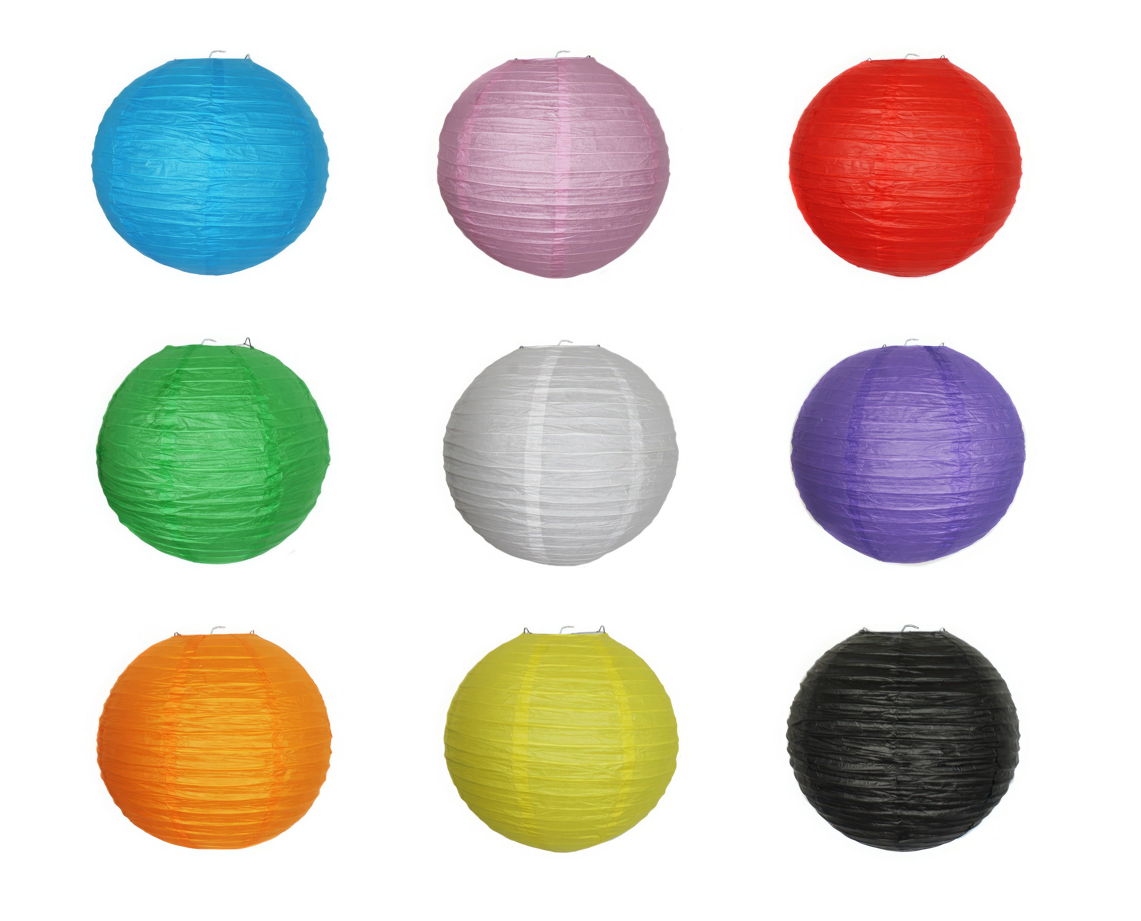Papierlaterne 9er Lampion Lampenschirm Lampe Laterne Ø30 cm