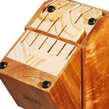 VEVOR Wand-Magnet Messerhalter 187 x 130 x 226 mm Messerblock-Set Holzblock für Kochmesser Wetzstab