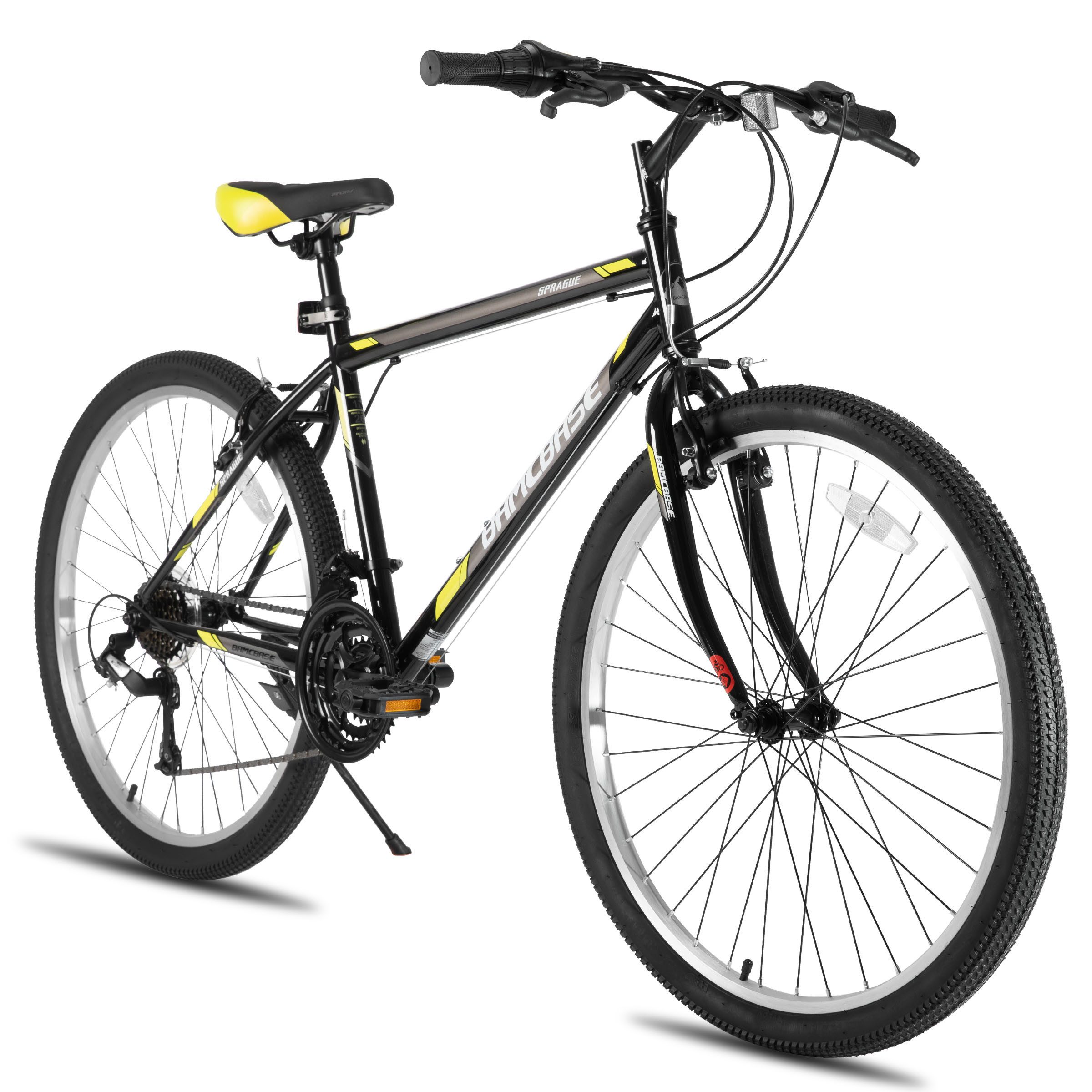HILAND Mountainbike 24 26 Zoll bike Männer Frauen MTB Fahrrad für Jugend Studenten Pendler, mit V-Bremse, 21 Gang, Federgabel, Hochwertiger Rahmen,Kettenschaltung