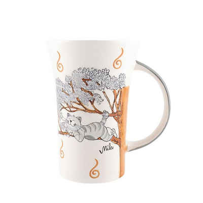 Mila Becher Mila Keramik-Becher Coffee Pot Oommh Katze Pure Relax, Keramik