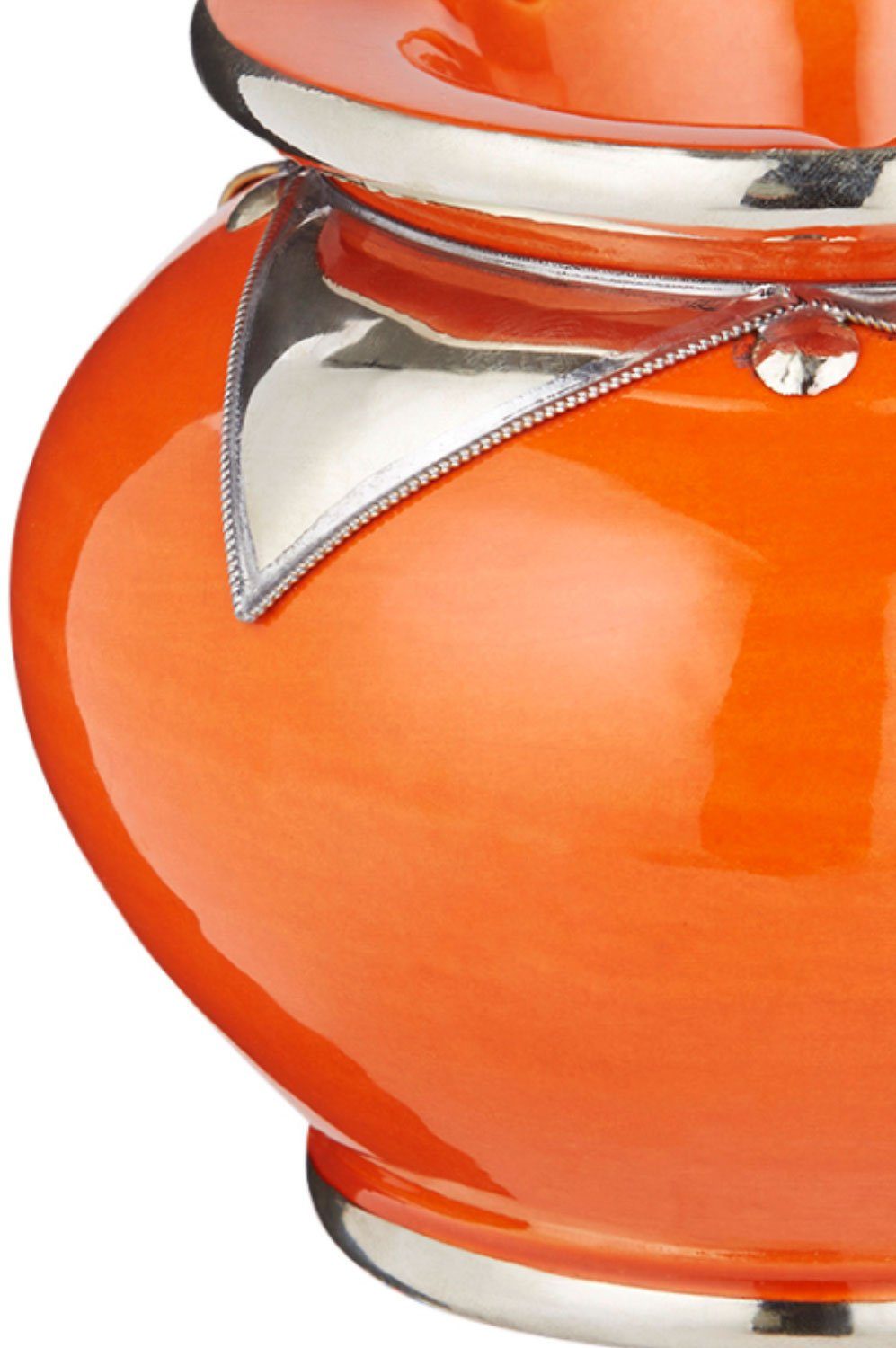 Marrakesch Orient & Mediterran Interior Aschenbecher Marokkanischer Aschenbecher Kanita Deko aus Keramik in Orange 11 cm, Handarbeit