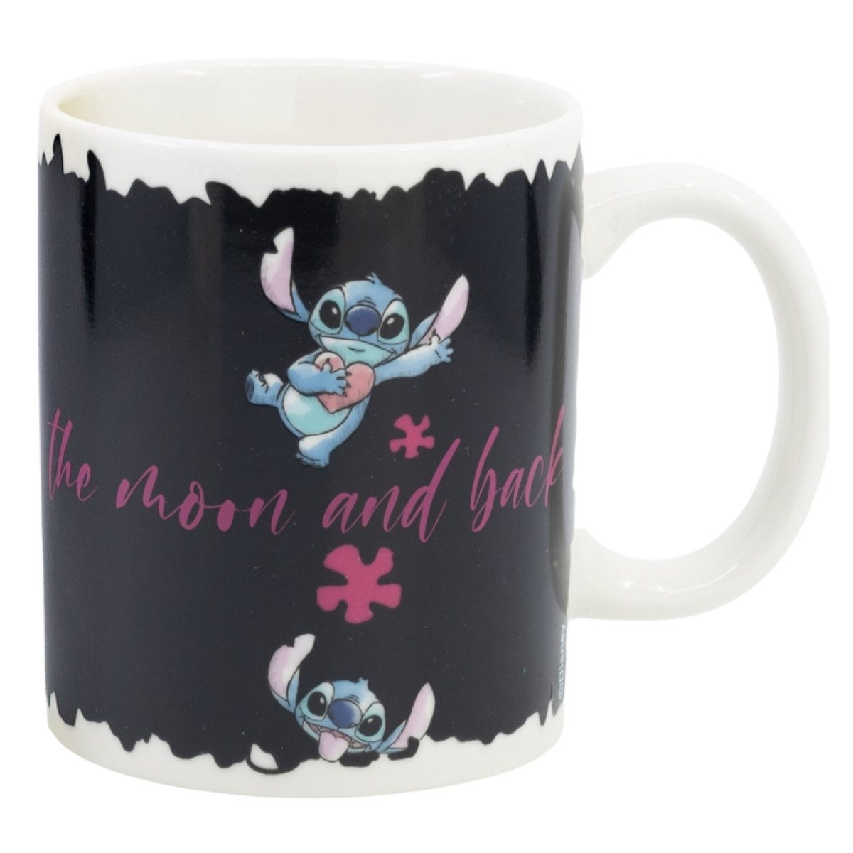 Disney Tasse Stitch 325 ml Keramikbecher in Geschenkbox mit Charakterdesign, Keramik