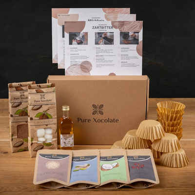 Pure Xocolate Pralinenform Peanutbutter Set zum selber machen vegan, Geeignet für Laktoseintollerante, Veganer und Diabetiker