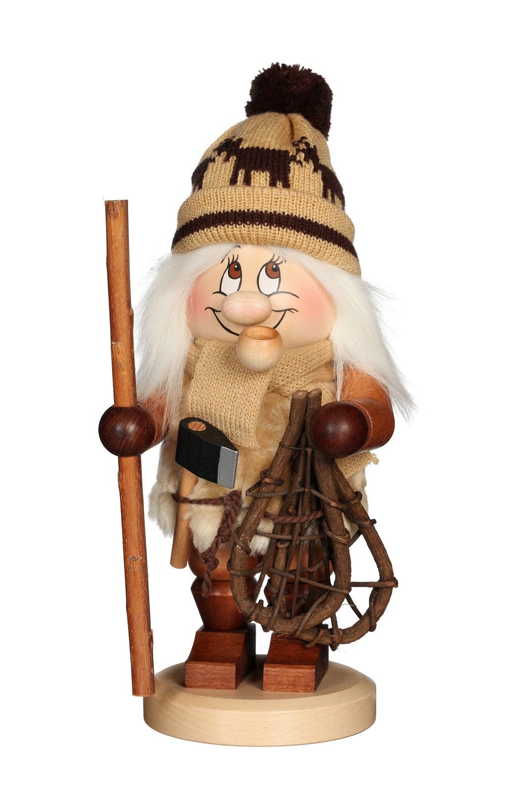 Christian Ulbricht Räuchermännchen Christian Ulbricht Räuchermann Wichtel Holzmacher, (1 St), Handarbeit aus dem Erzgebirge