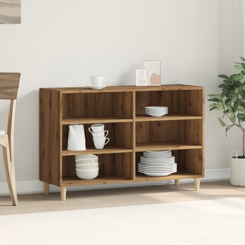 vidaXL Fächerschrank Sideboard Artisan-Eiche 103,5x35x70 cm Holzwerkstoff ( günstig online kaufen