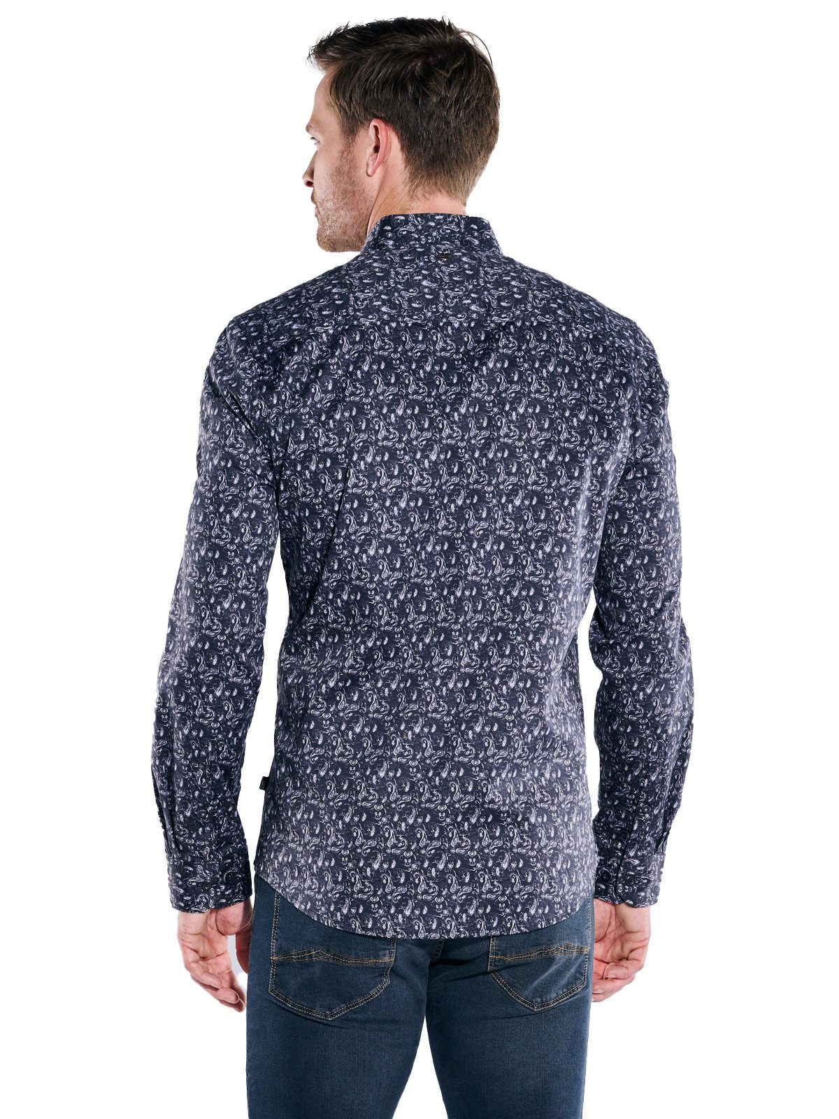 Engbers Langarmhemd Herren Langarm-Hemd "My Favorite", Schwarz günstig online kaufen