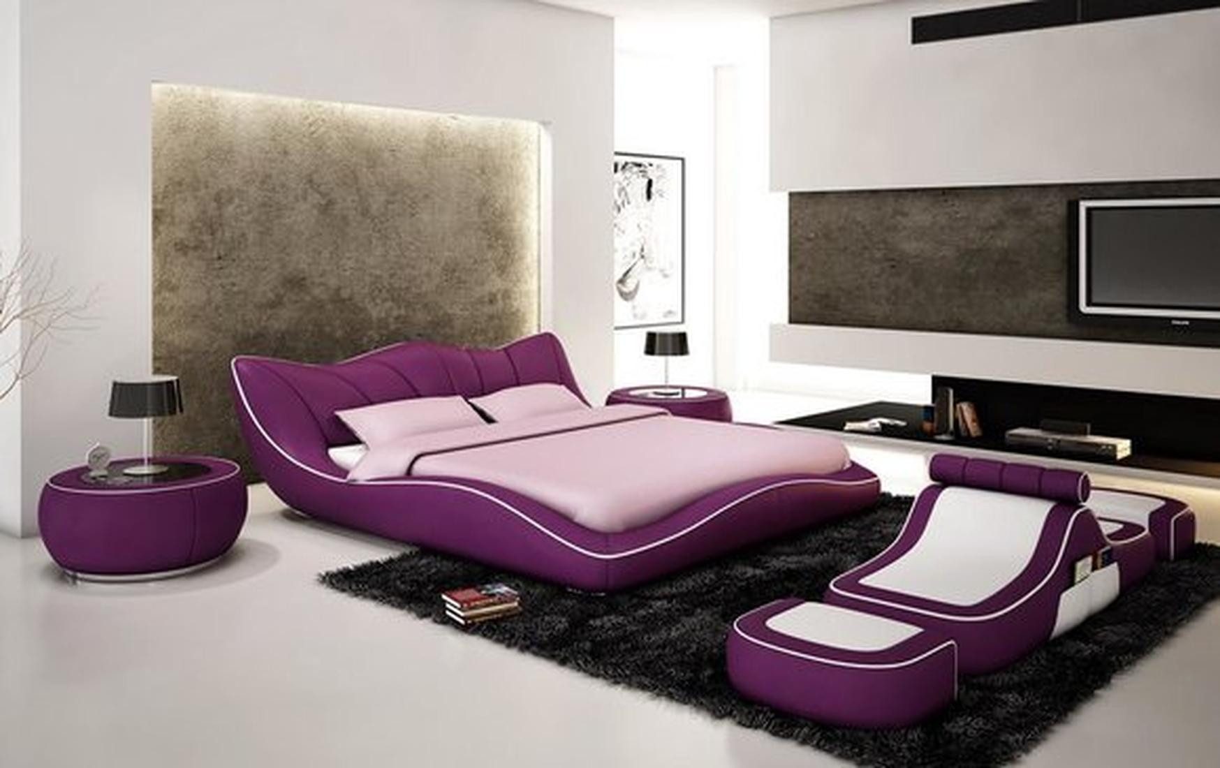 Xlmoebel Bett Hochwertiges Doppelbett mit luxuriösem Lederbezug und modernem Design (Designer Bett J215), Hergestellt in Europa