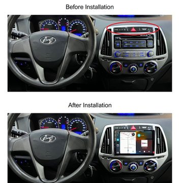 TAFFIO Für Kia i20 12-14 9"Touchscreen Android Autoradio CarPlay AndroidAuto Einbau-Navigationsgerät