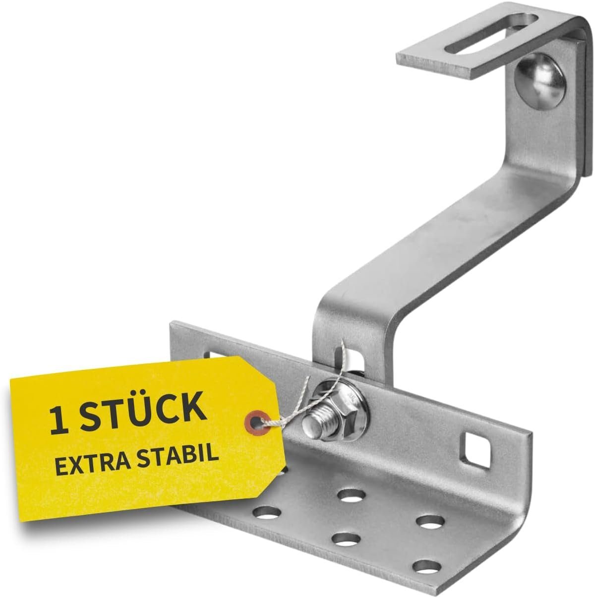 avoltik Wechselrichter Dachhaken Photovoltaik Edelstahl 3fach verstellbar Solar Befestigung, (Mittelklemmen und Endklemmen zur Auswahl, 1 St., Mittelklemmen und Endklemmen zur Auswahl), Mittelklemmen und Endklemmen zur Auswahl