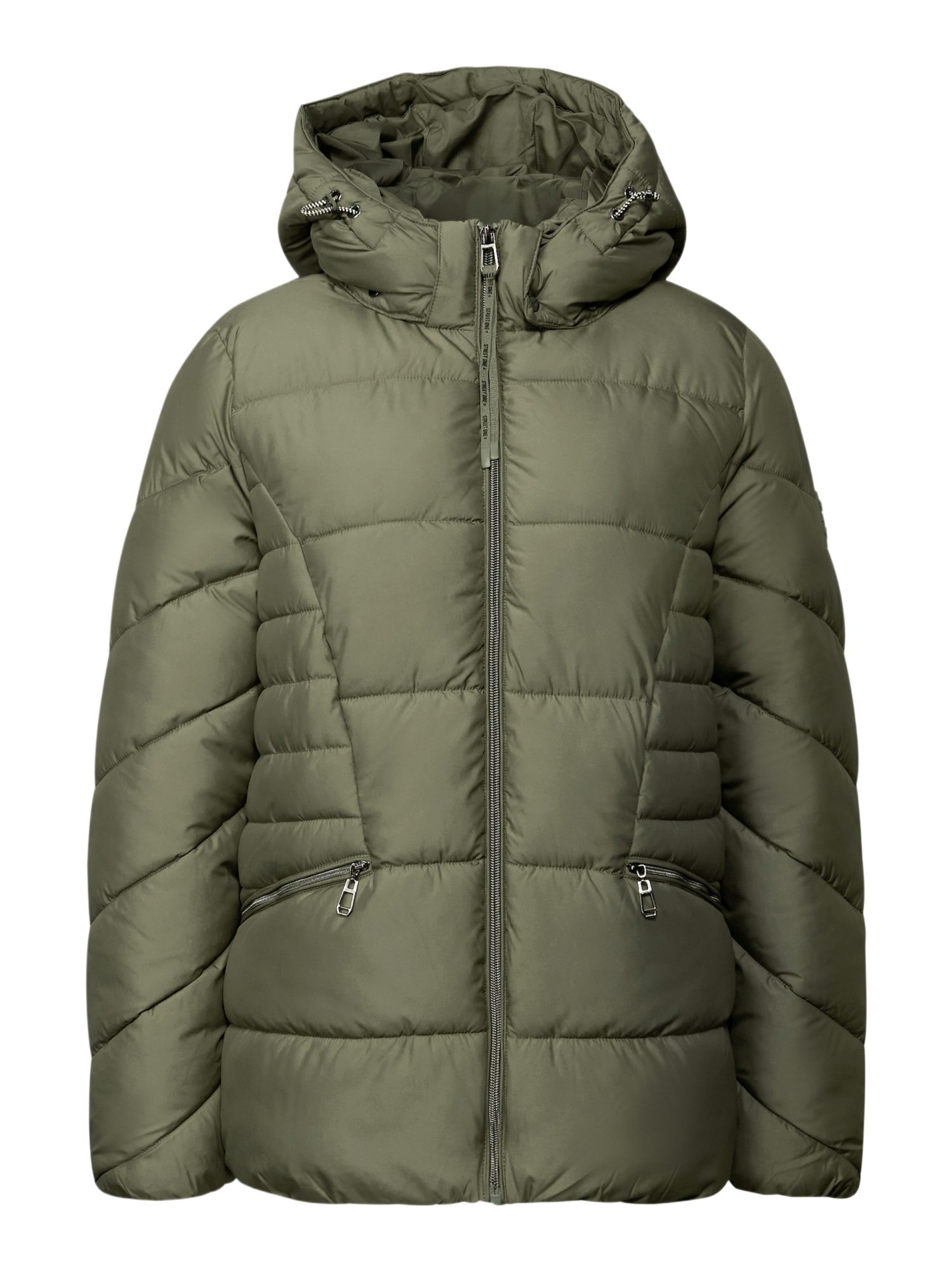 STREET ONE Outdoorjacke grün,Outdoor,Polyester,Unifarben,Stehkragen,Lang,Regular Fit