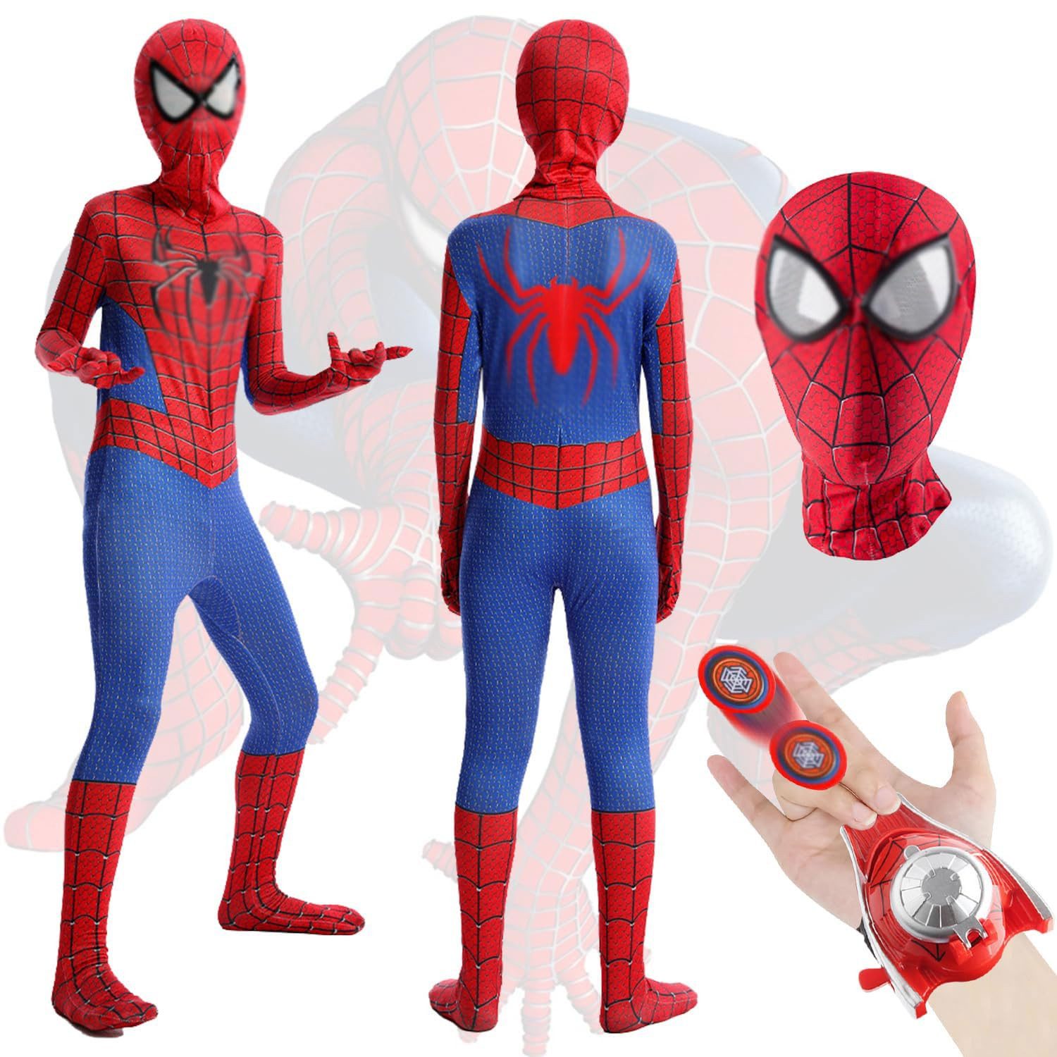 Bundviel Kinderanzug Spider kostüm kinder, 3D Anime Anzug Bodysuit