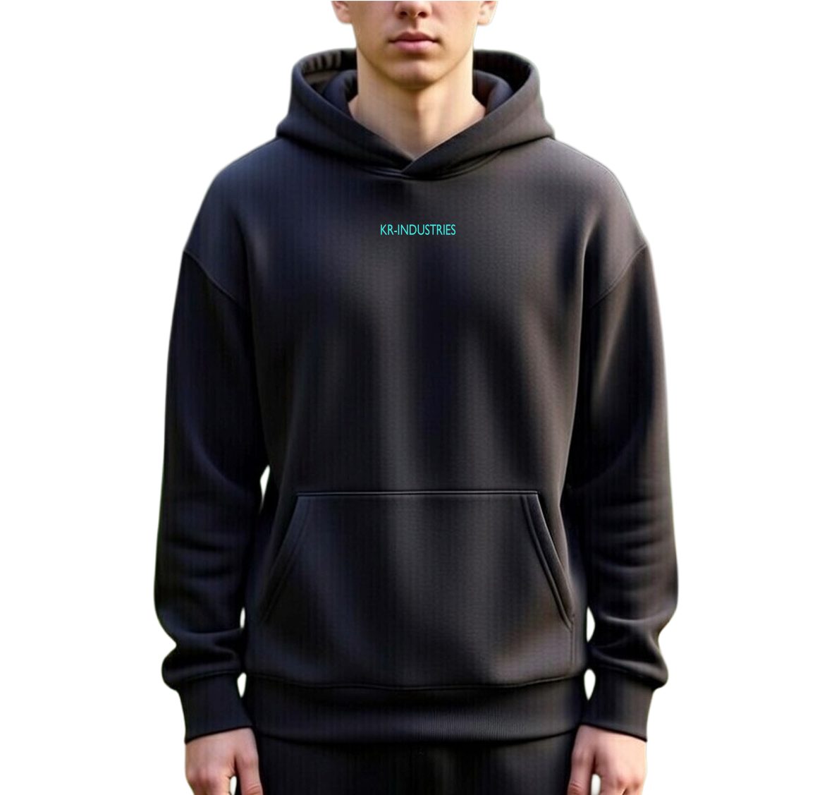 KR-Industries Hoodie Black Two Kapuzenpullover schwarz lässiges Design Herren
