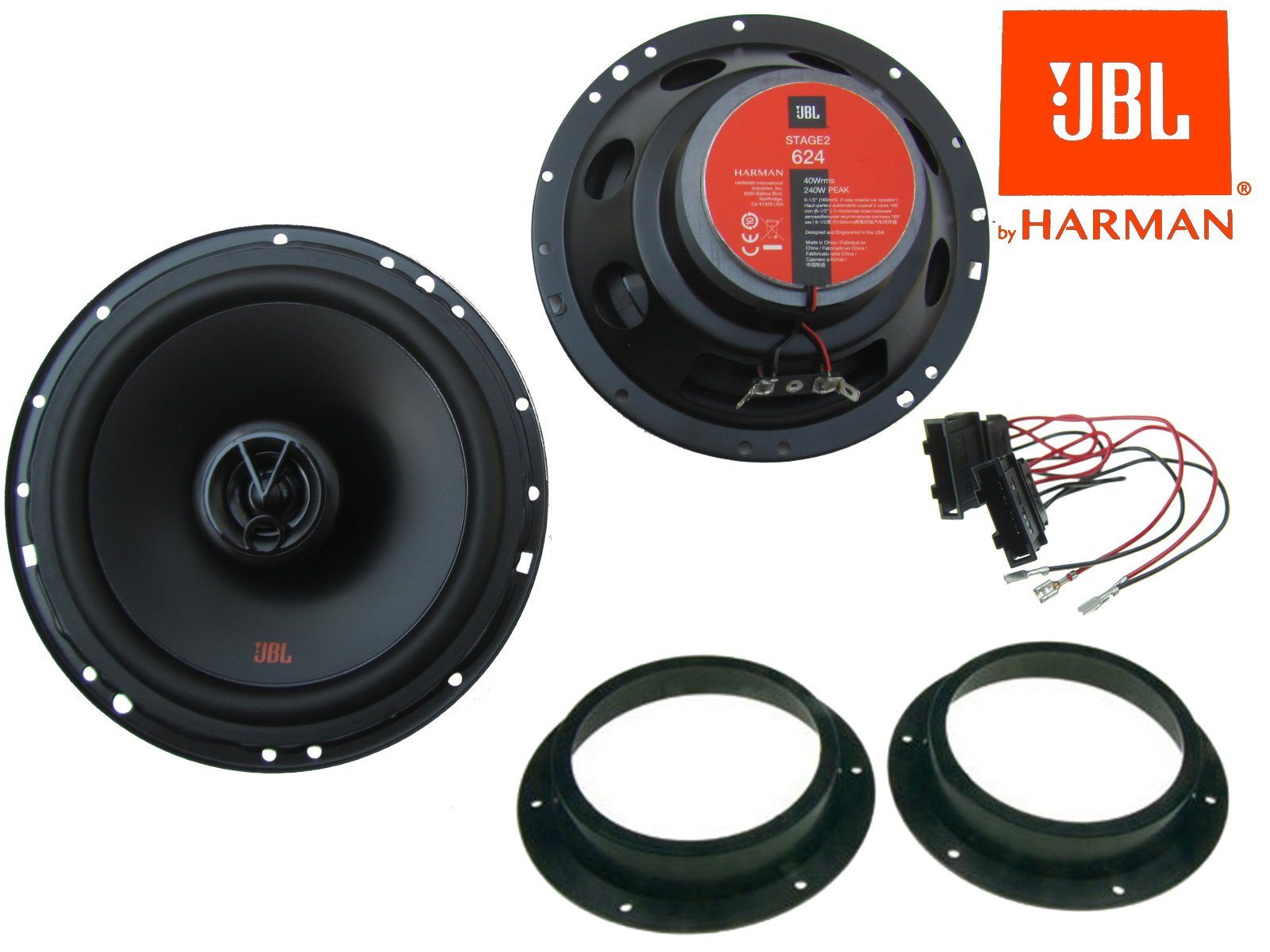 DSX JBL für VW Golf 5 V ab 2003 Set Tür Vorn 240 Watt Auto-Lautsprecher