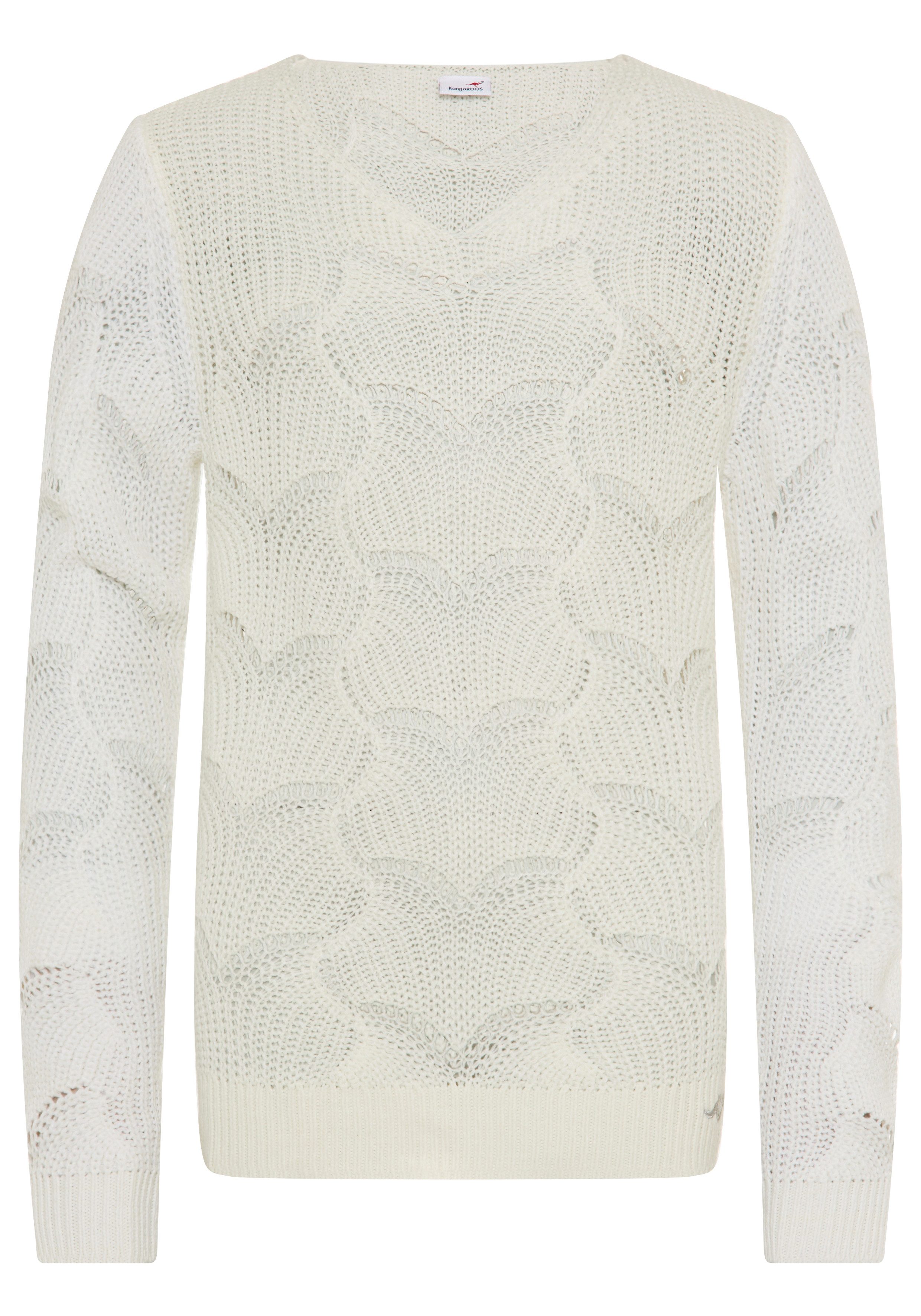 Strickpullover Ajour-Pullover für Mädchen, kuschelig weich