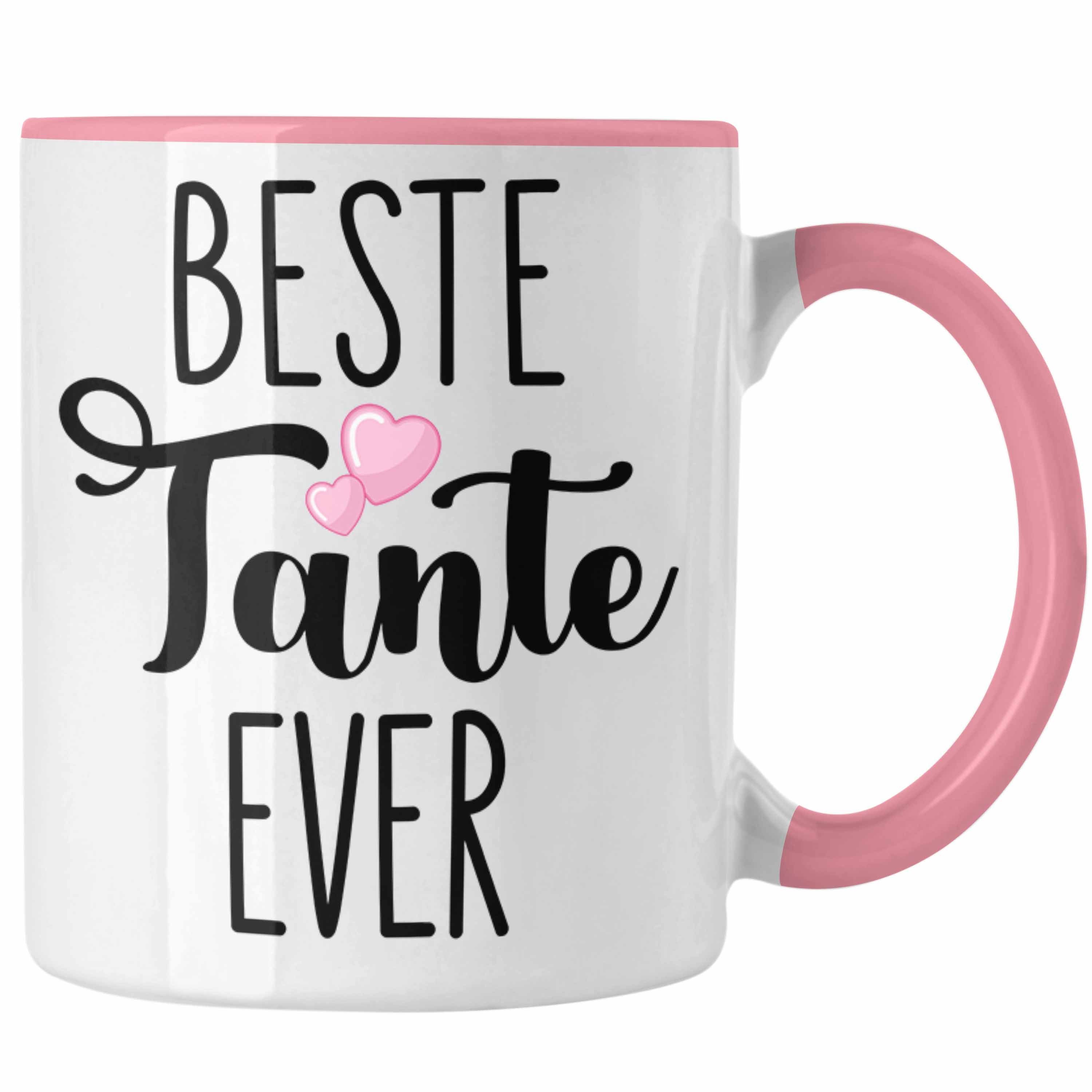 Trendation Tasse Trendation - Beste Geschenk Ever Tasse Lustig Rosa Weihnachten Tante Nichte Geschenkideen Geburtstag von