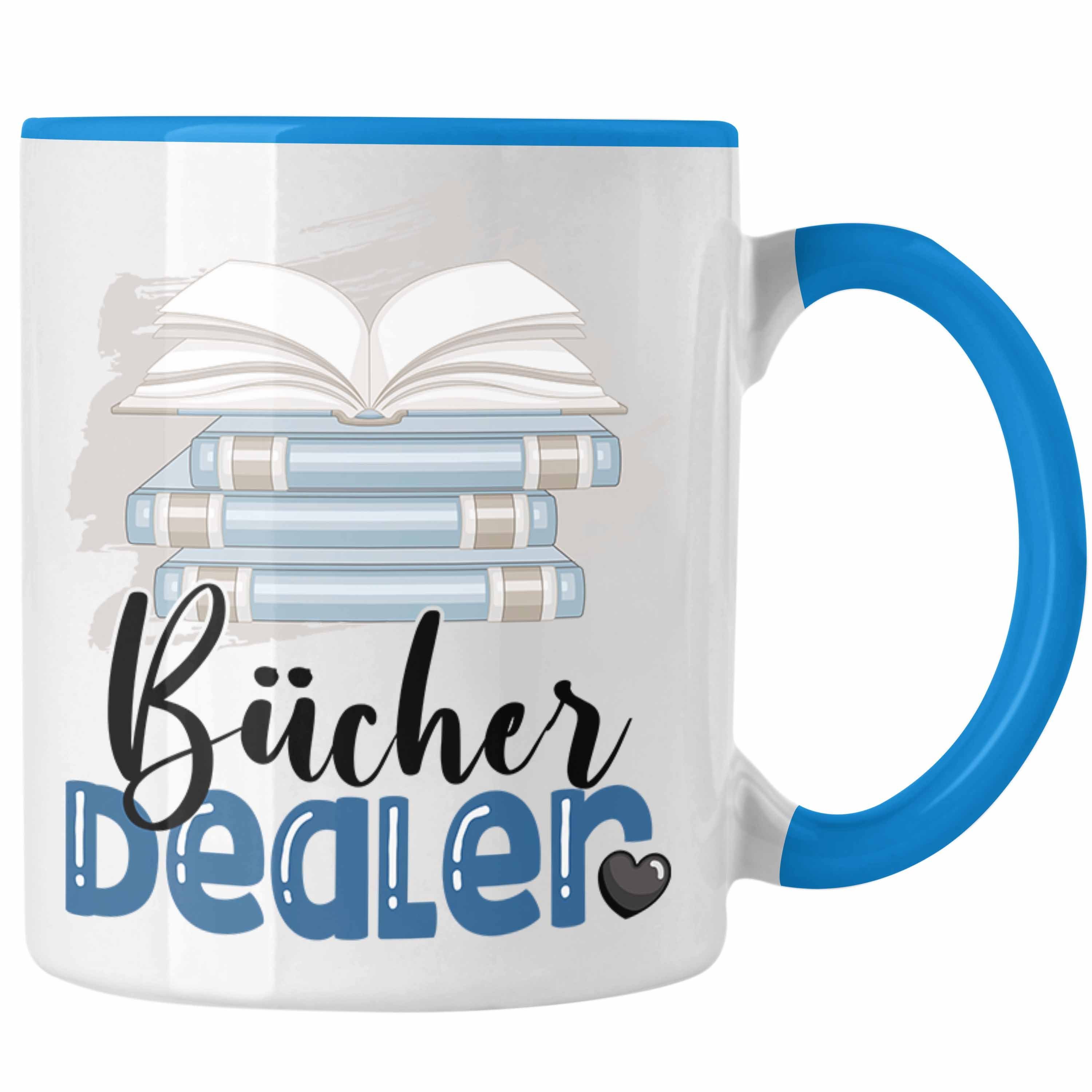Bibliothek Blau Geburtsta Tasse Tasse Bücher-Verkäufer Bücher für Trendation Dealer Geschenk