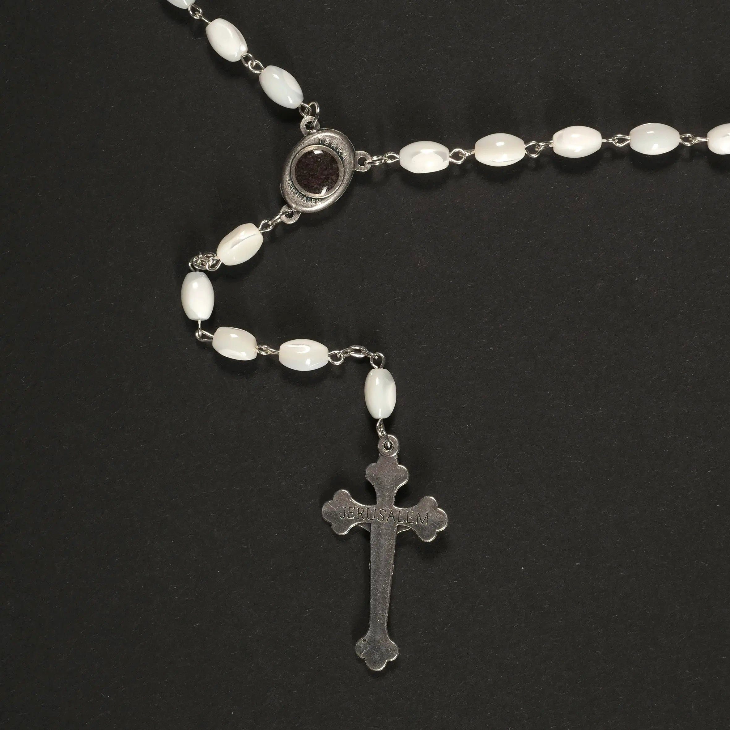 ovalen Bethlehem, Schmuck mit aus Kassis Gebetskette, Dekoobjekt handgemacht, Perlen Christlicher aus Perlmutt, Rosenkranz