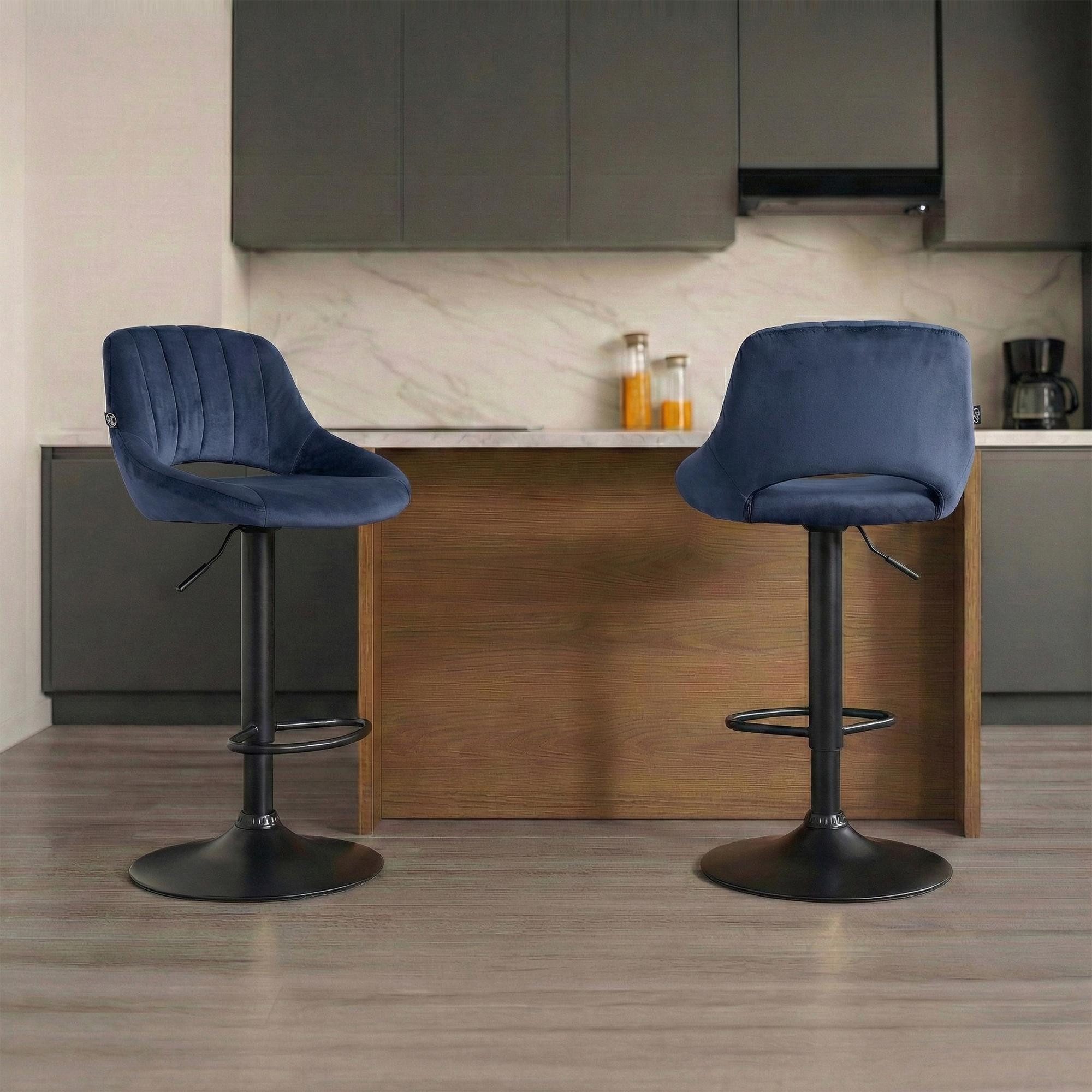 CLP Barhocker Milet (1er, 1 St., 1er), Samtbezug, höhenverstellbar und drehbar