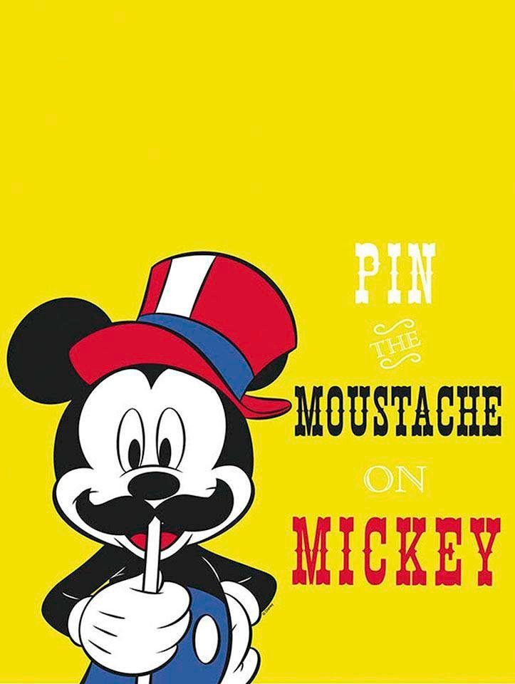 Mouse St), Schlafzimmer, Disney Poster Wohnzimmer Kinderzimmer, Moustache, Komar (1 Mickey