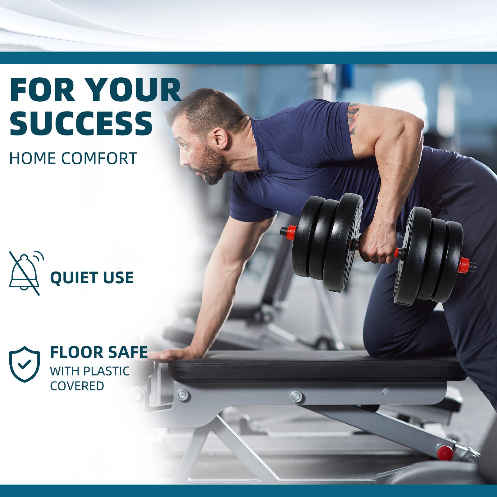 CCLIFE Hantel-Set Hantel Kurzhantel set Dumbbell verstellbar 20/25/30/40kg – Bild 5 von 5