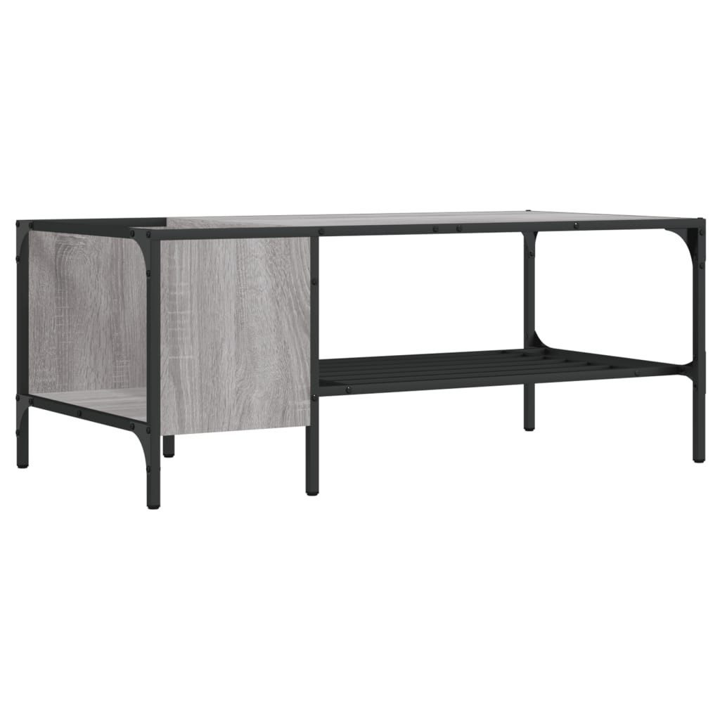 Couchtisch Couchtisch mit Regal Grau Sonoma 100x51x40 cm Holzwerkstoff