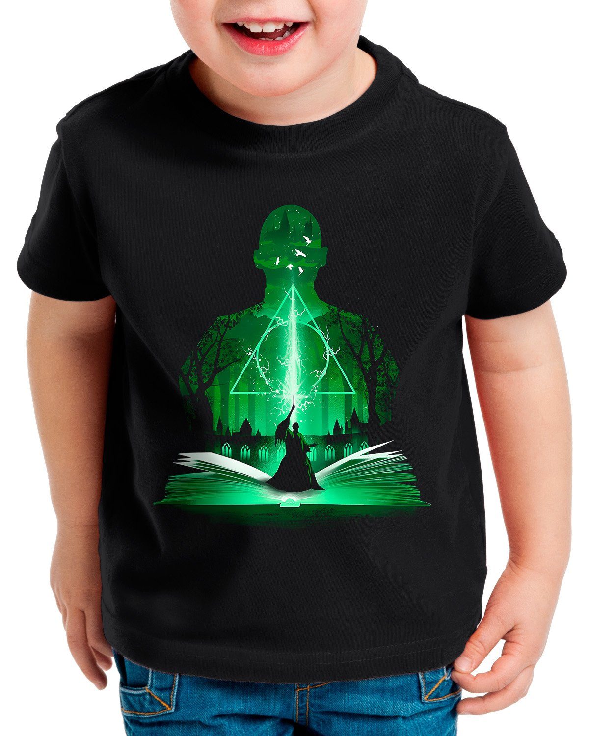 style3 Print-Shirt Kinder T-Shirt Dangerous Sorcerer potter harry hogwarts legacy gryffindor ravenclaw hufflepuff slytherin