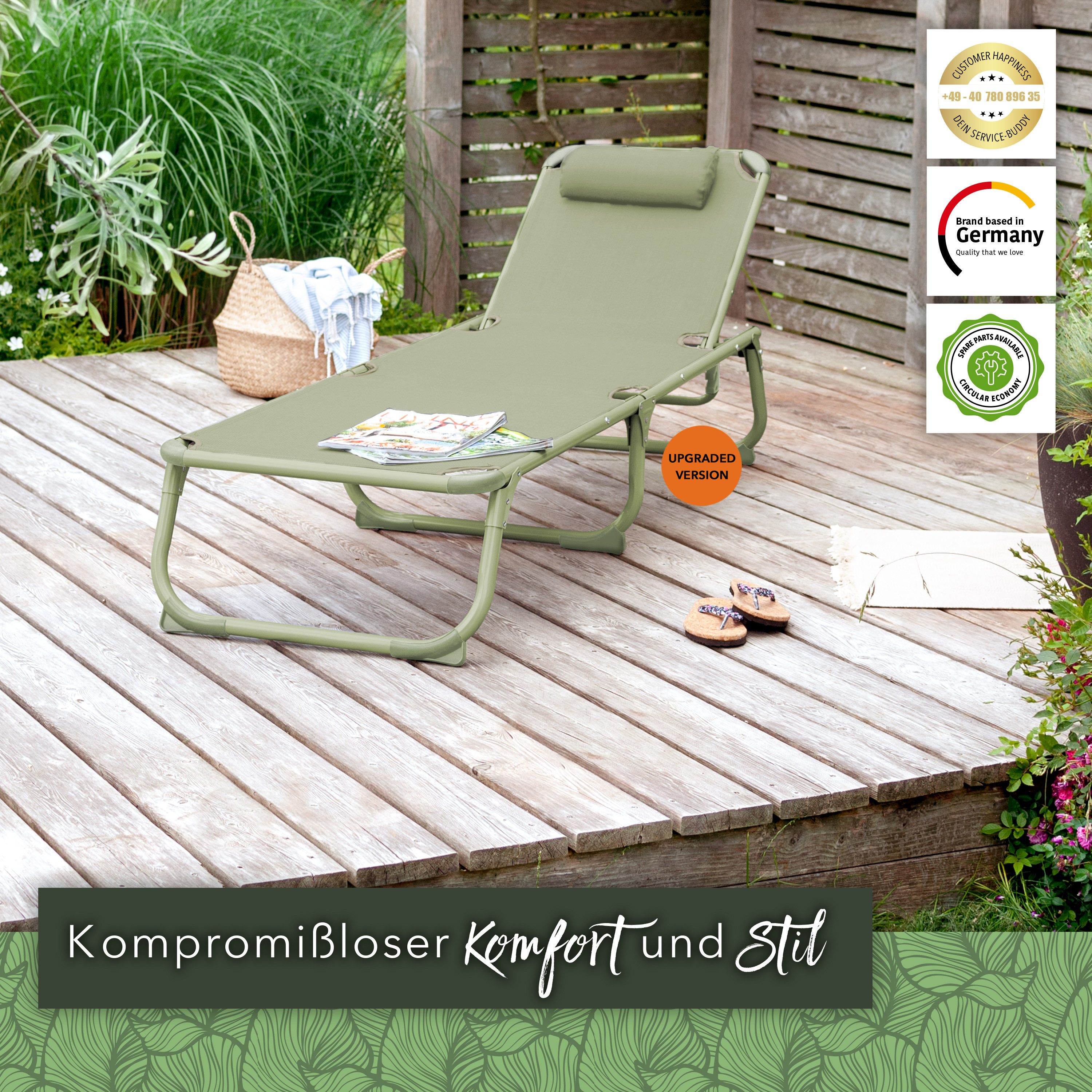 PARK ALLEY Gartenliege PA-7955, PA-7955 günstig online kaufen