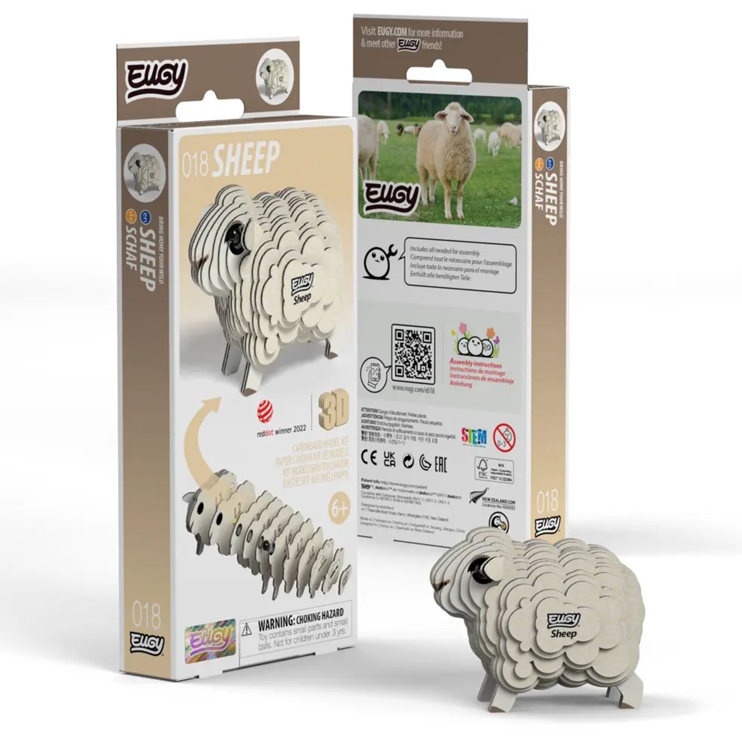 BrainBox Spiel EUGY - 3D Bastelset Schaf