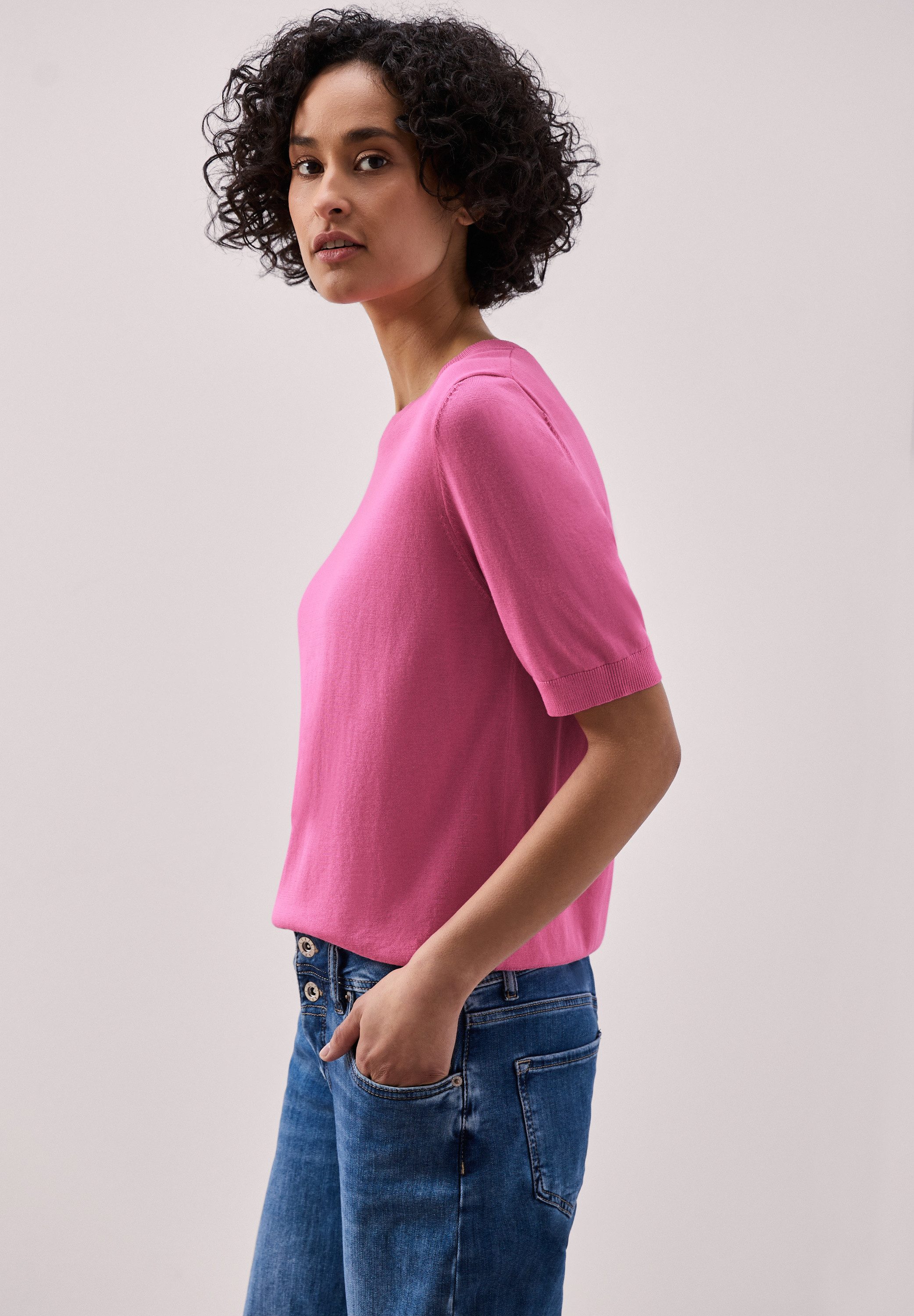 STREET ONE Rundhalspullover Rundhalsausschnitt günstig online kaufen