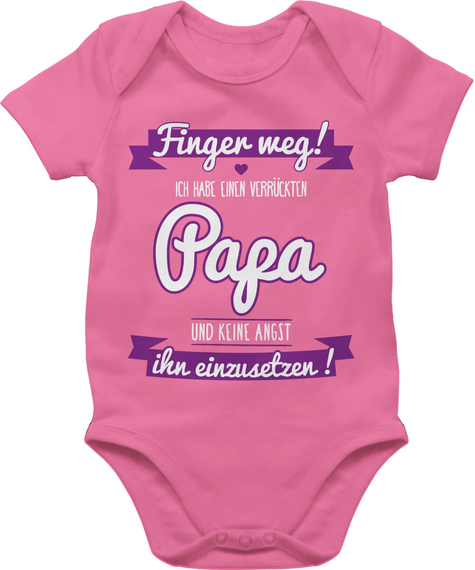 Shirtracer Shirtbody »Ich habe einen verrückten Papa lila Statement