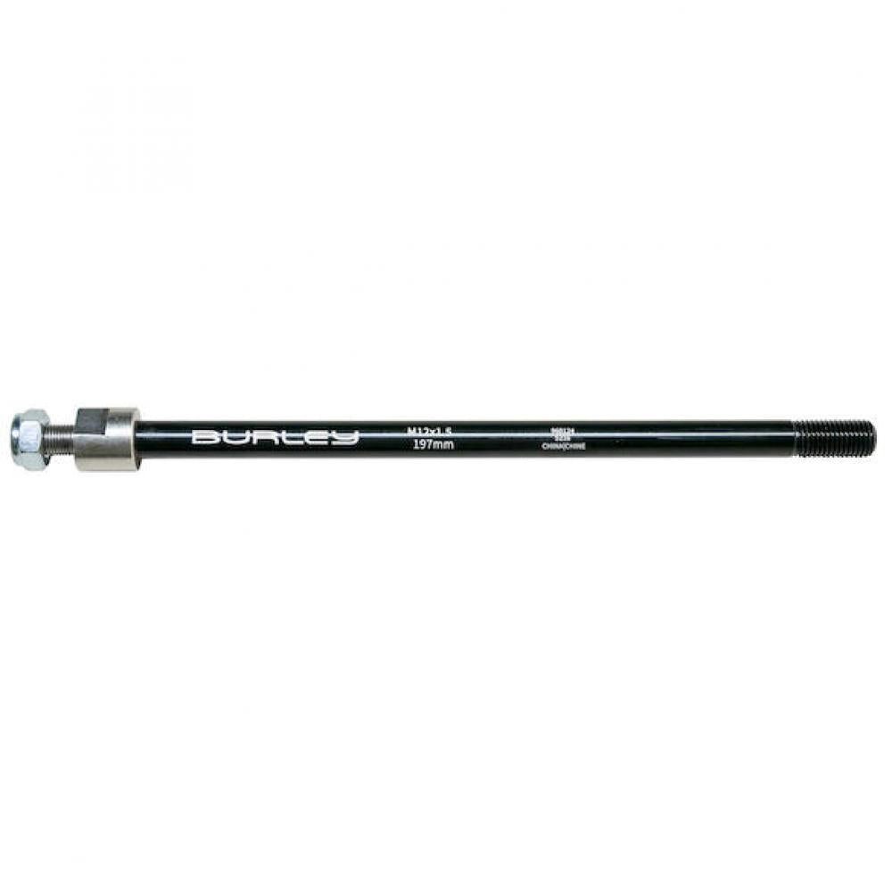 Burley Fahrradkinderanhänger Burley Steckachse für Anhänger M12x1.5, 197 mm Schwarz - sichere Kuppl