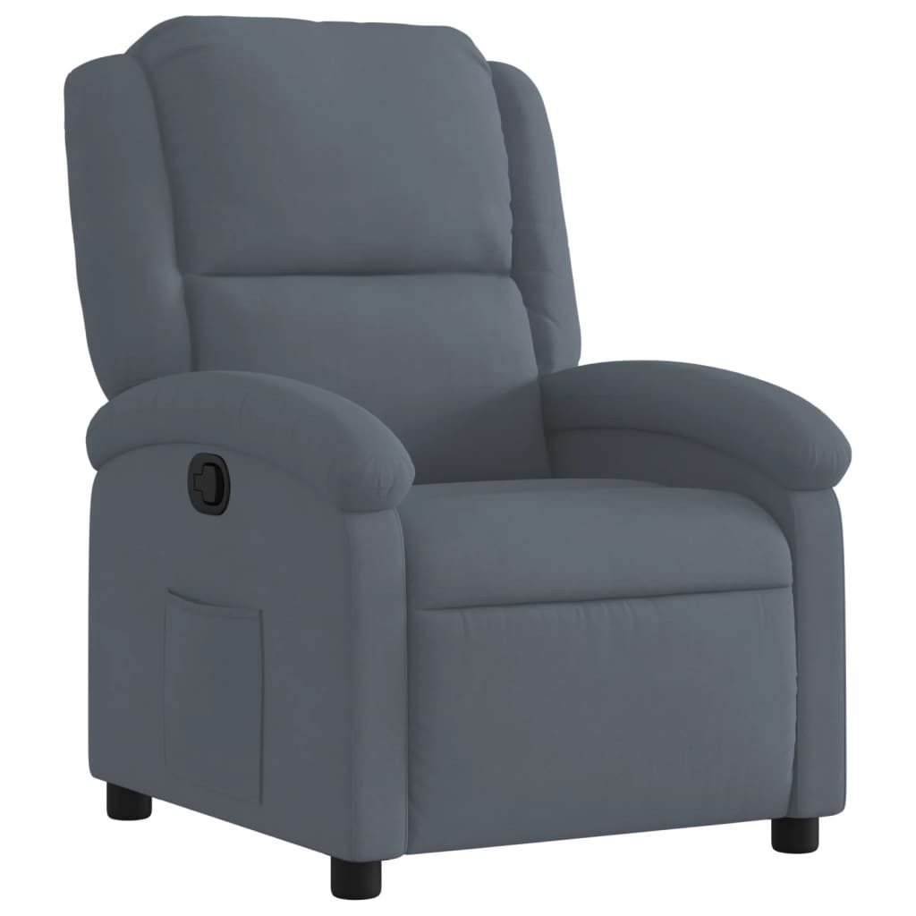 vidaXL Sessel Relaxsessel Dunkelgrau Samt (1-St)