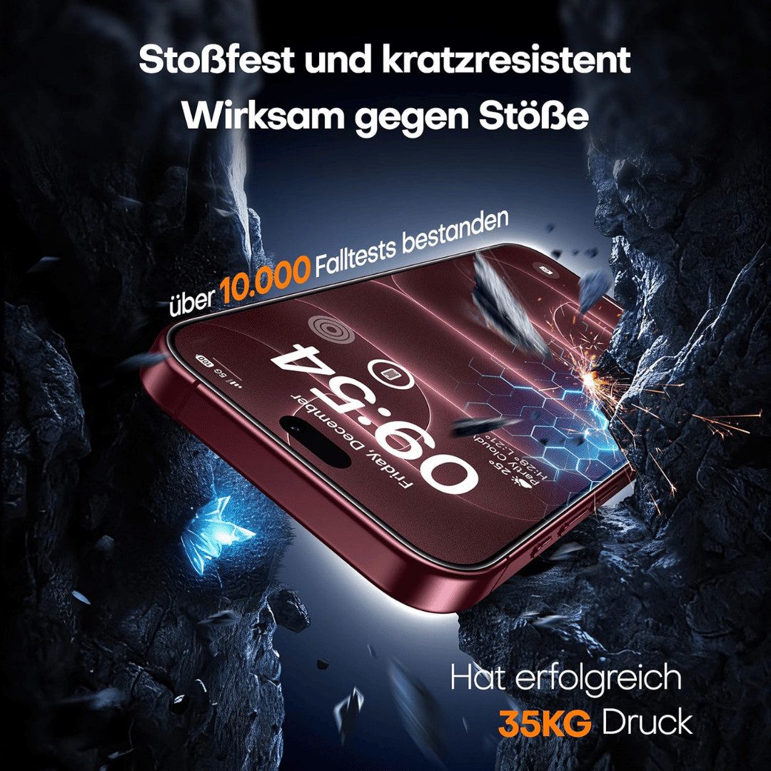 SmartUP Displayschutzglas 2x Schutzglas für Apple iPhone 18 Pro Display Panzerfolie Full Screen für Apple iPhone 18 Pro, 2 Stück, Rundumschutz, passgenaue Verar – Bild 3 von 5