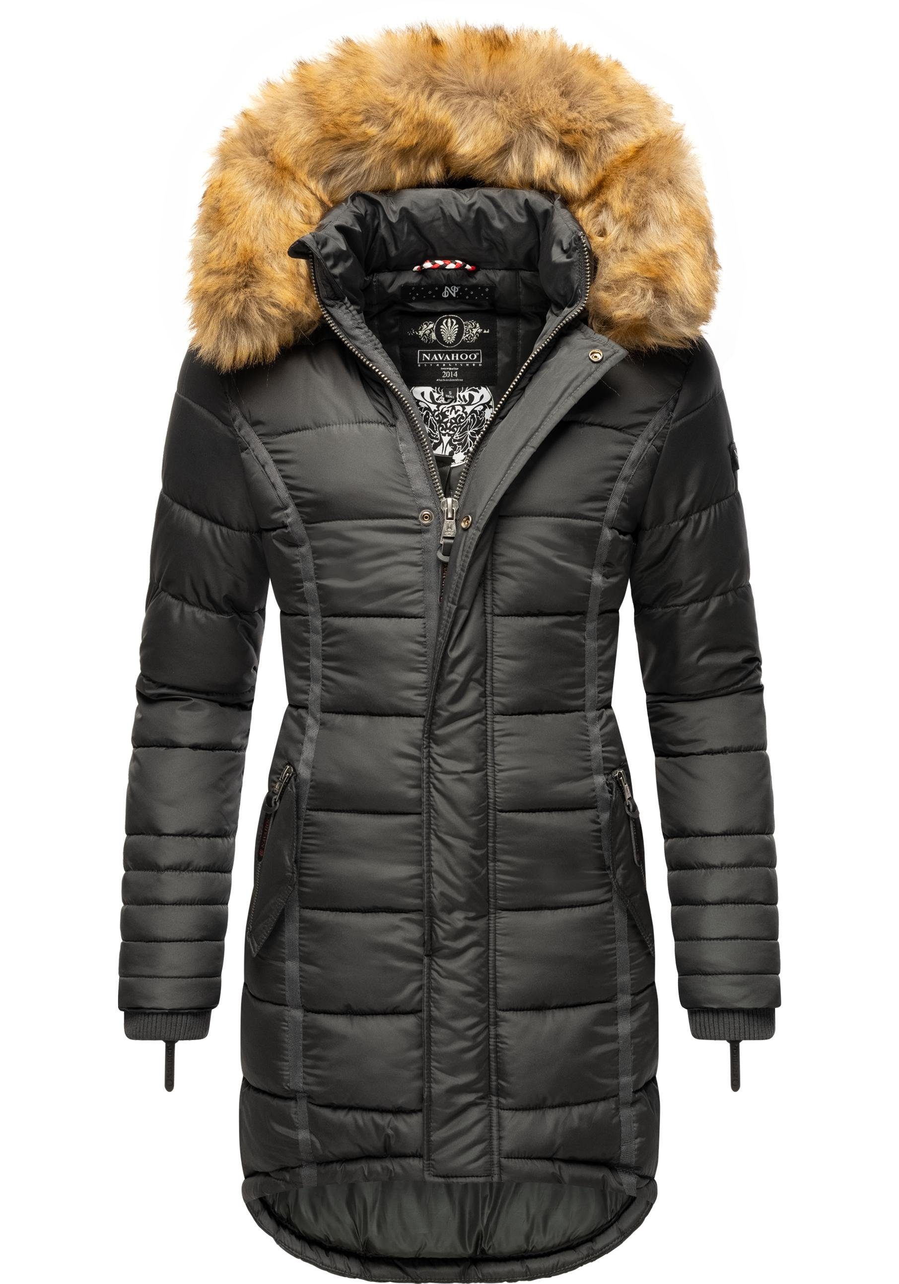 Navahoo Steppmantel Papaya hochwertiger Wintermantel m. günstig online kaufen