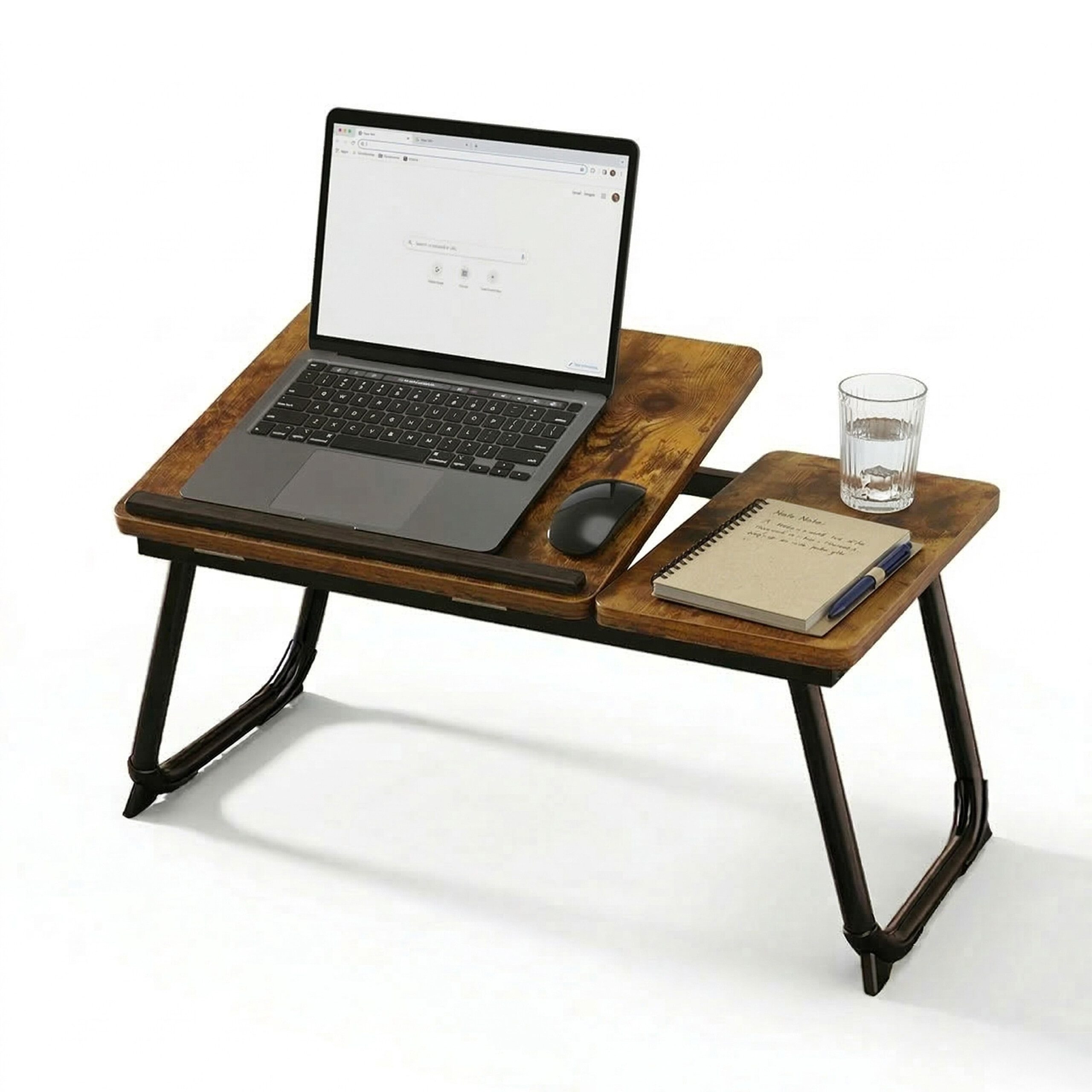 relaxdays Laptoptisch Höhenverstellbarer Laptoptisch, Industrial-Schwarz