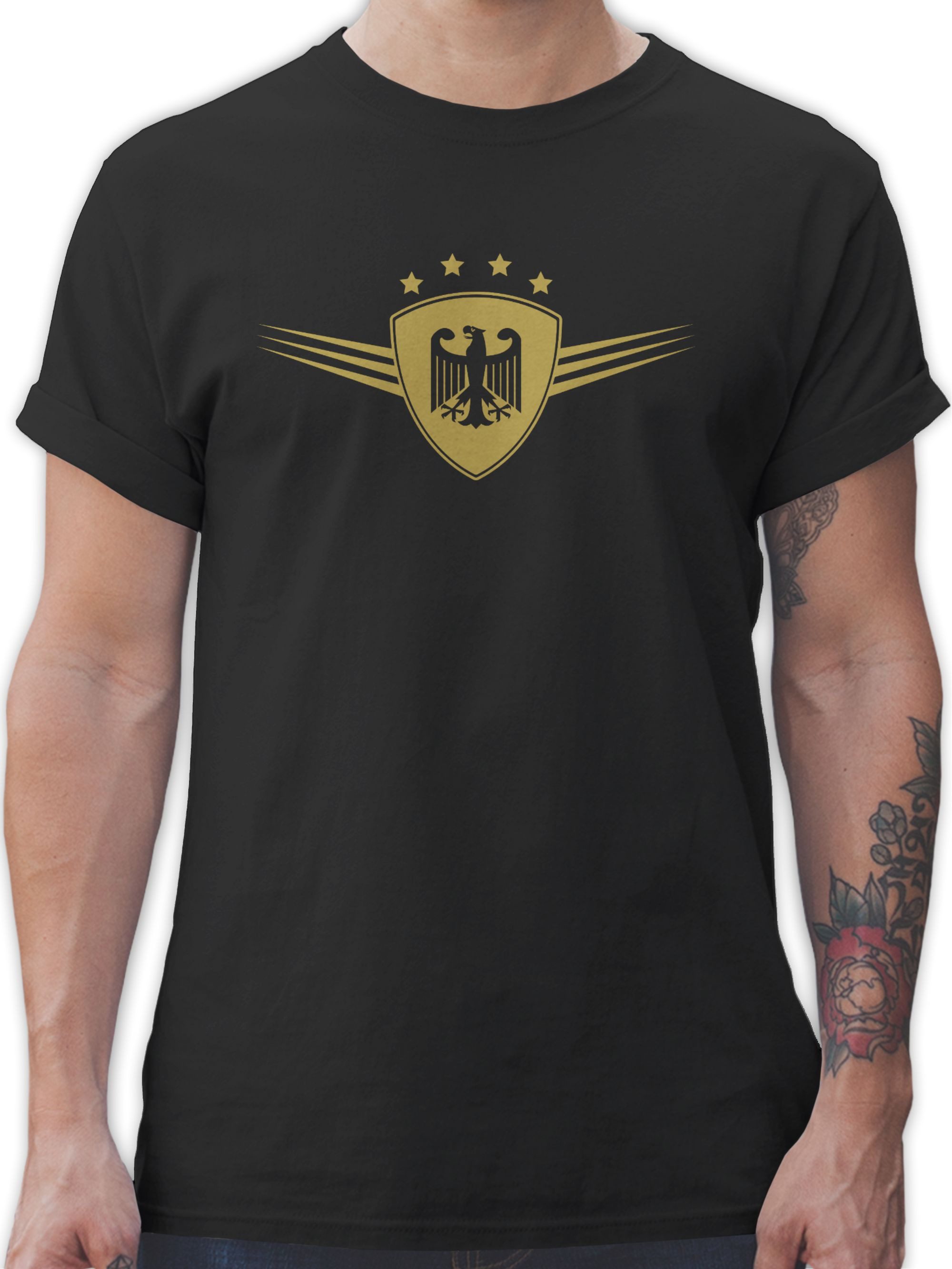 Shirtracer T-Shirt Deutschland Gold 2026 Fussball WM Fanartikel