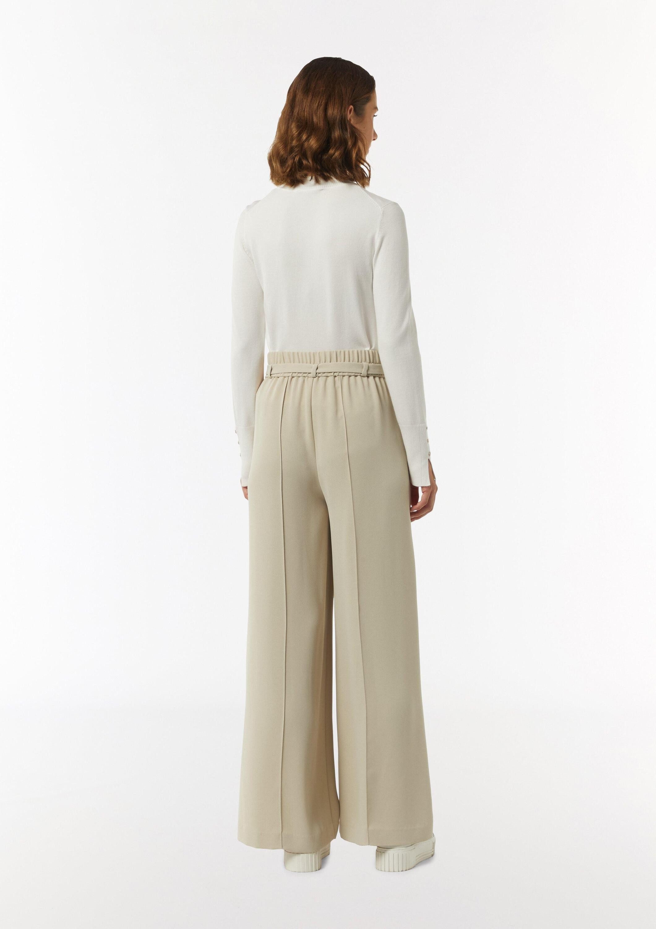 comma Chinos Hose Schlupfhose mit High Rise und weitem Bein