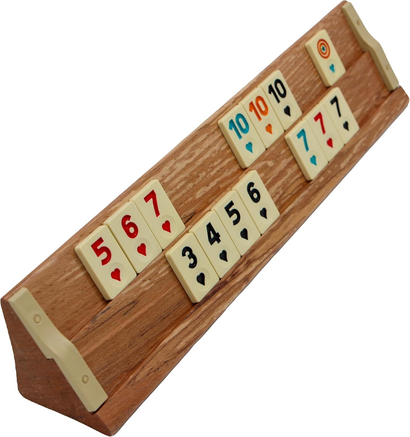Ertex Spielesammlung VIP Okey Holz Spielset AHSAP mit Melamin Steinen & Racks