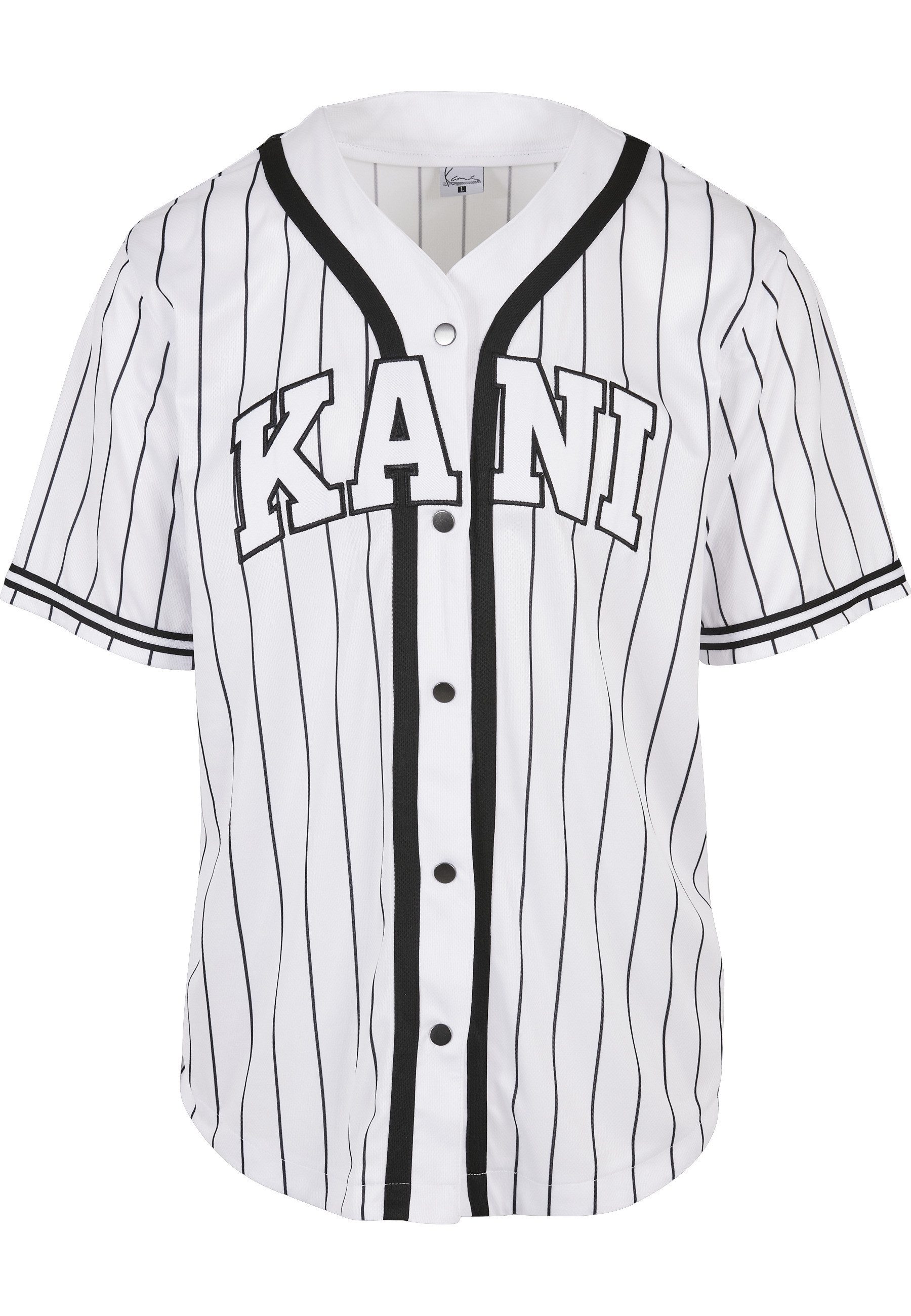 Karl Kani Langarmhemd Karl Kani Herren KM221-115-2 Serif Pinstripe Baseball Shirt (1-tlg)
