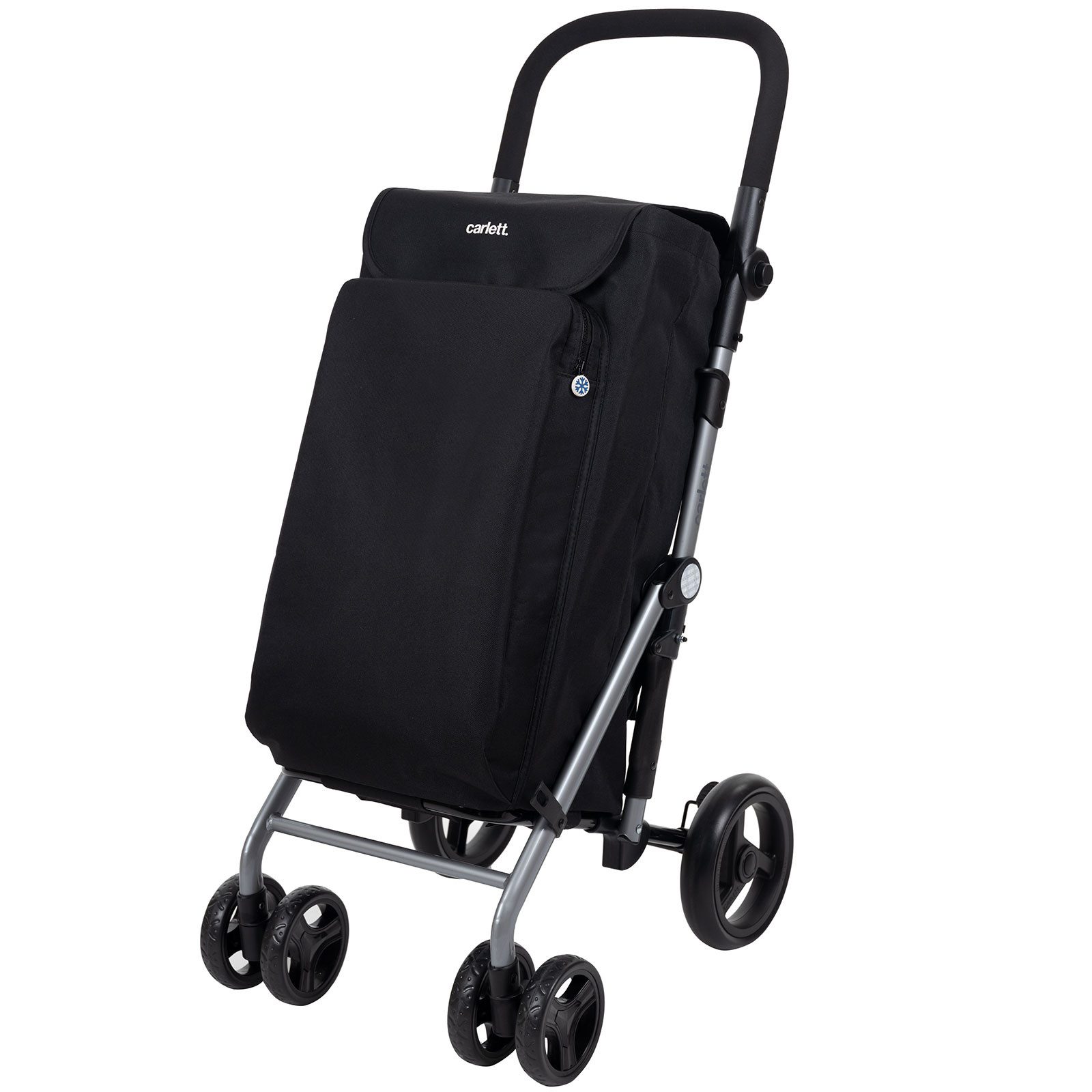 Carlett Einkaufstrolley Einkaufswagen Mit Kuhltasche kaufwagen Klappbar Shopping Trolley 58 l Kuhltasche 10L eine GroBe Kapazitat von 25 kg Fur Einkaufen