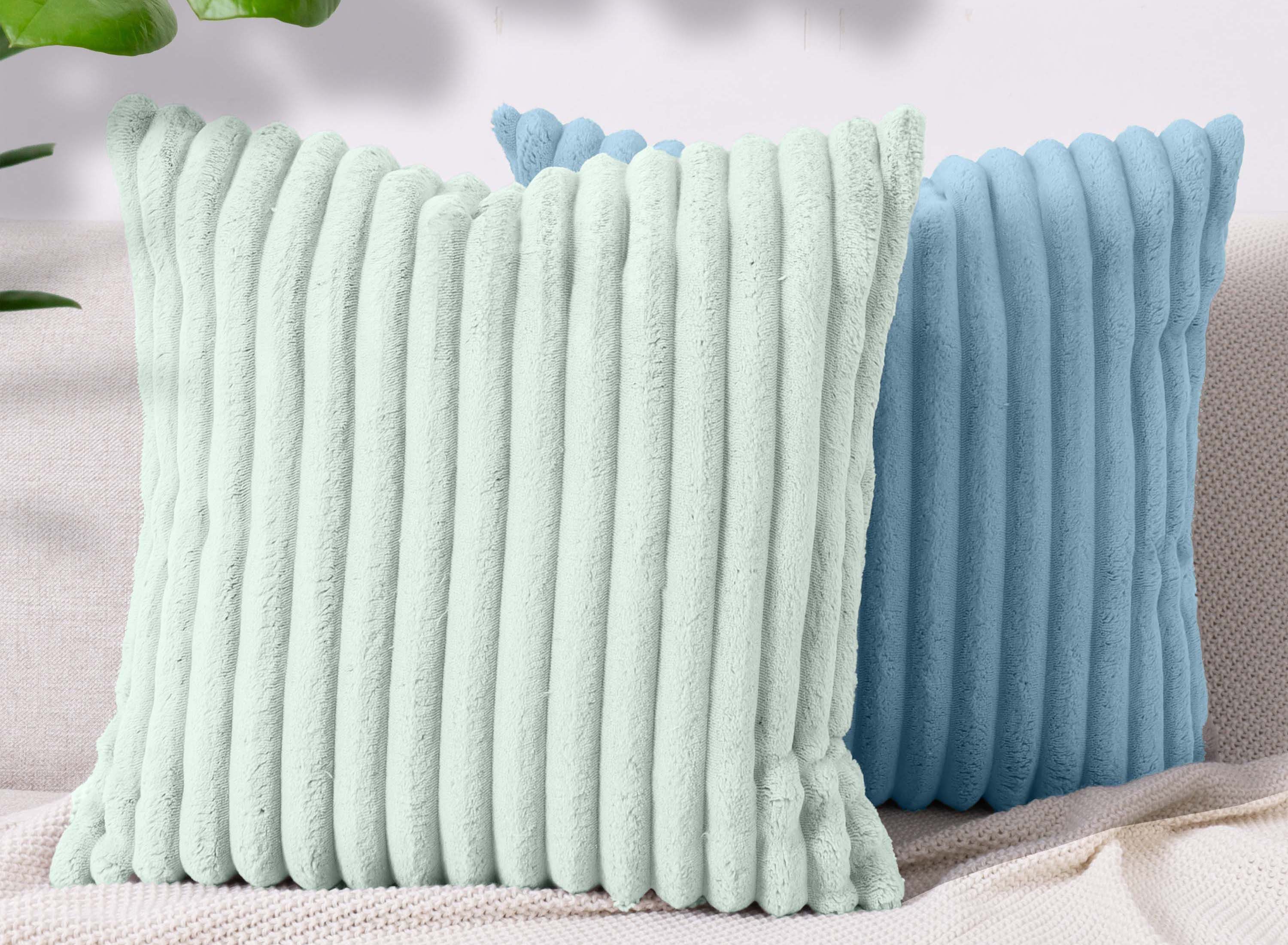 Amilian Dekokissen Sofakissen Couchkissen 2er Set Zierkissen mit Kissenfüllung, (2 Stück), 40x40 cm, Dekokissen mit Füllung und Bezug, Wohnkissen