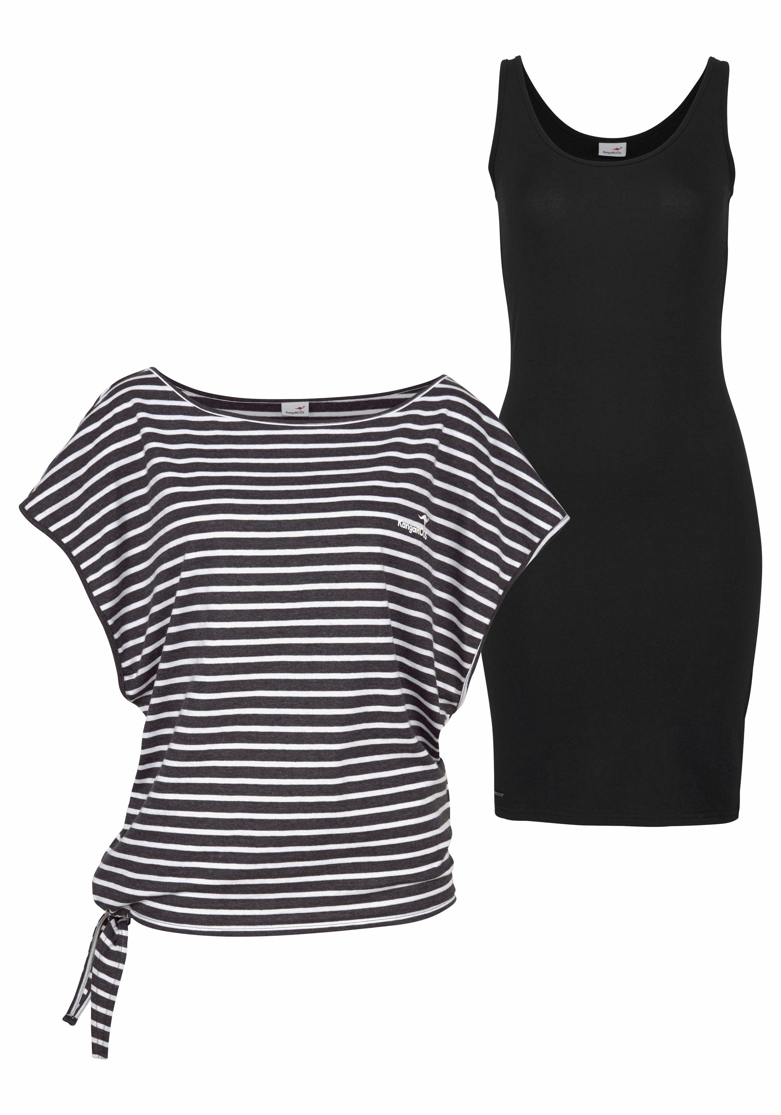 KangaROOS Jerseykleid (Set, 2-tlg., mit T-Shirt) für einen sommerlichen Kombi-Look | Strandkleider