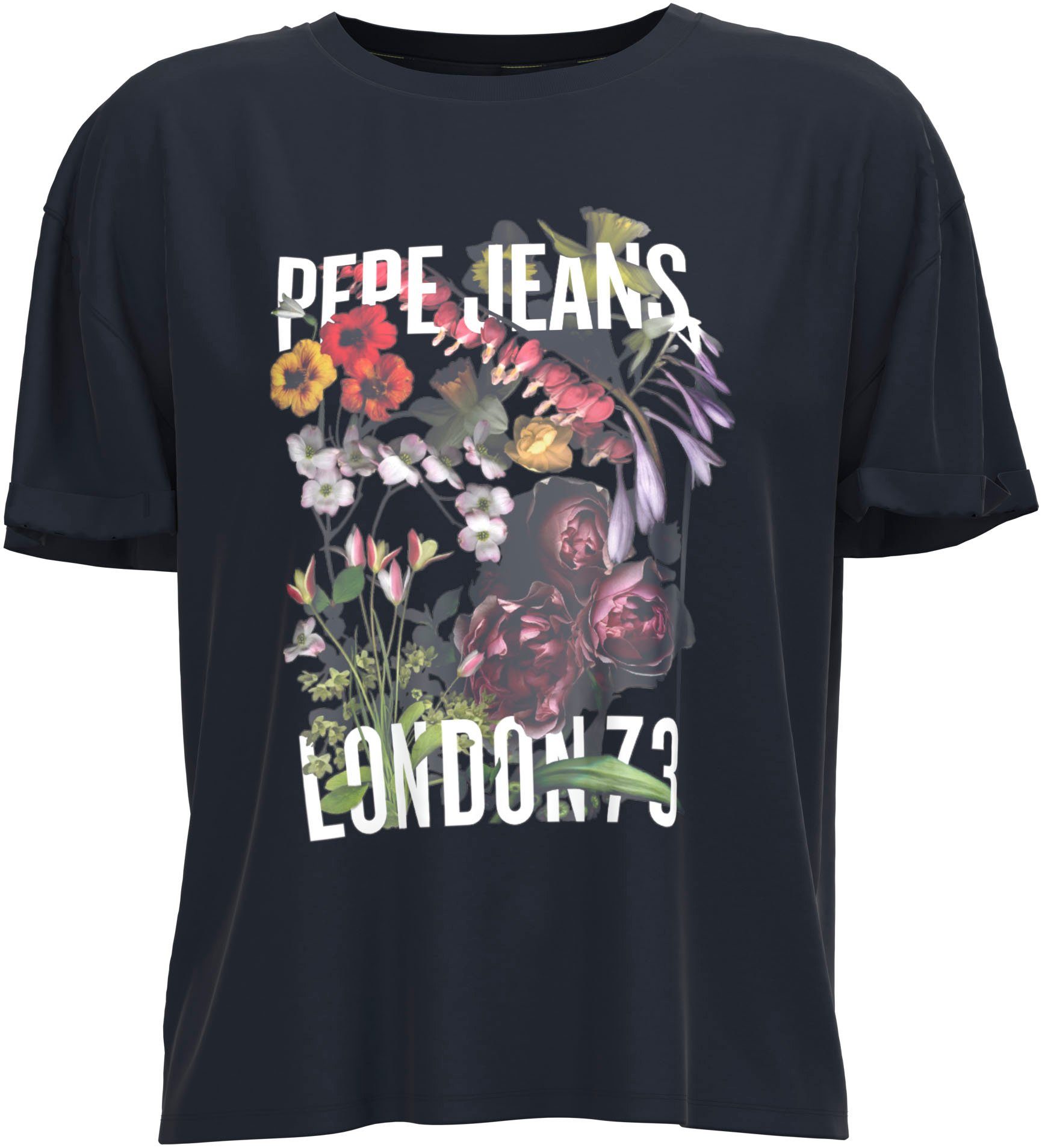 Frontprint in markentypischem und Jeans Passform Pepe 594DULWICH mit tollem oversized T-Shirt