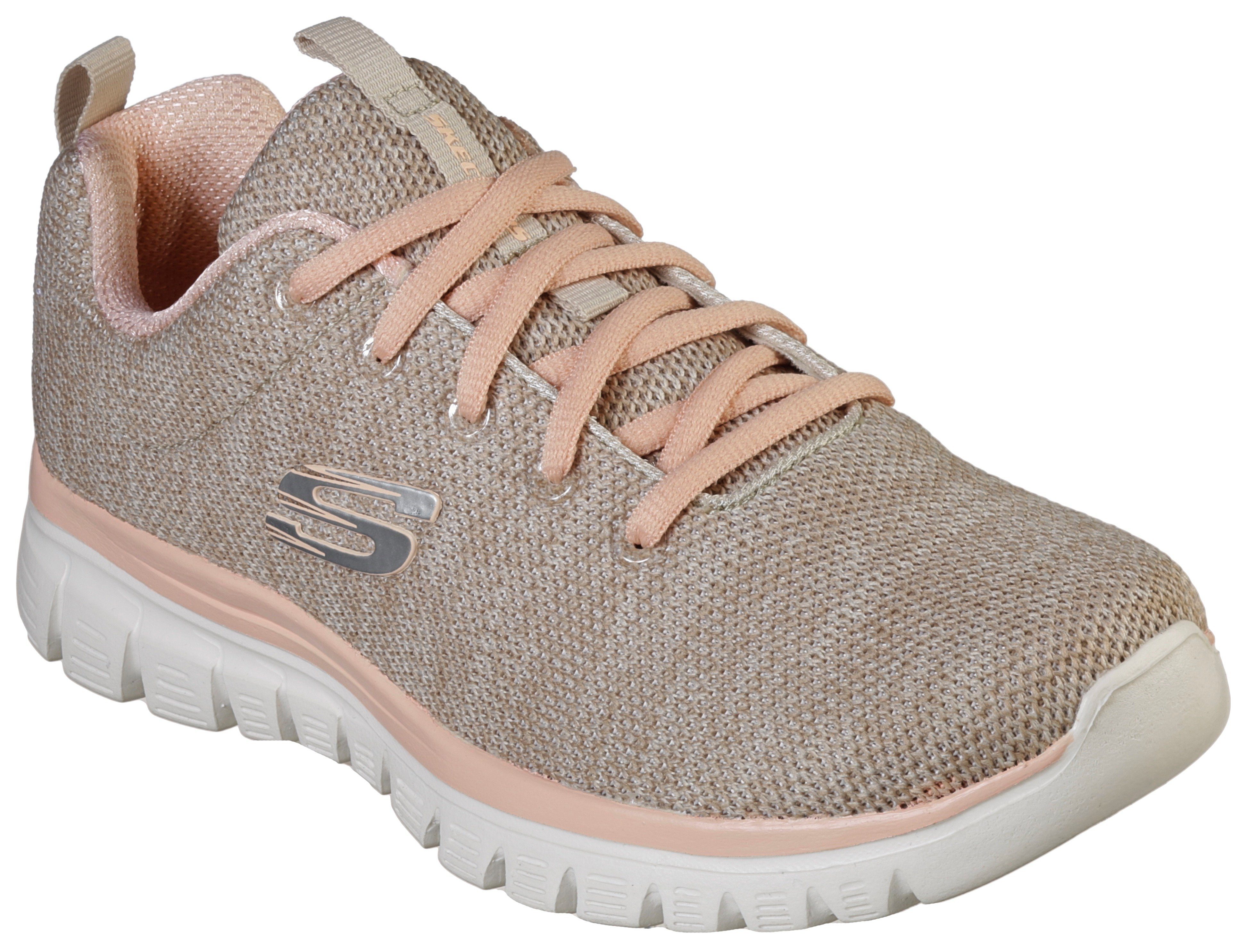 Skechers Graceful Sneaker - beige-rosa Fortune Foam Twisted mit Memory