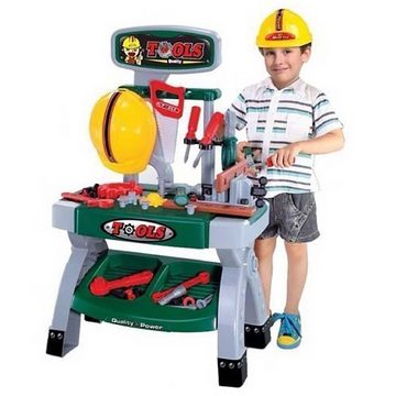 COIL Kinder-Werkzeug-Set Kleinkind-Werkzeugbank-Set, Kinder-Werkzeug-Set, (48-tlg., Ingenieurshelm), für Jungen und Mädchen im Alter von 3–5 Jahren
