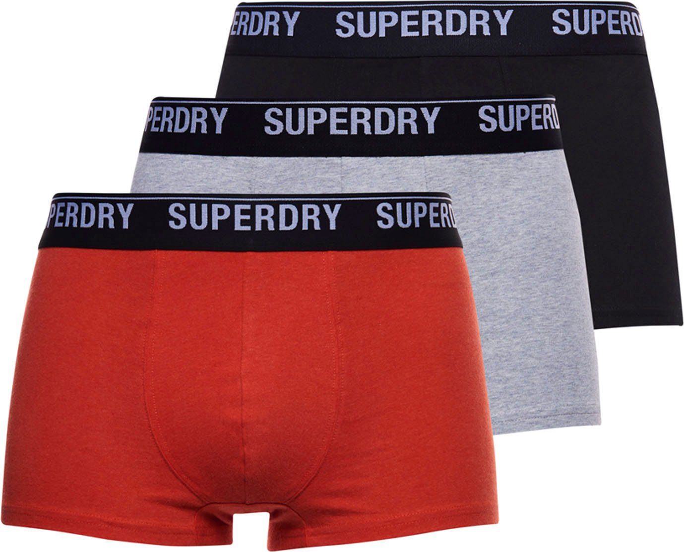 Superdry Boxer (3-St) orange, grau, schwarz